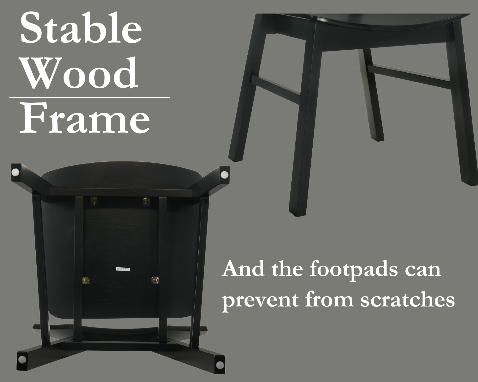 VESCASA Modern Black Solid Wood Dining Desk - 2022