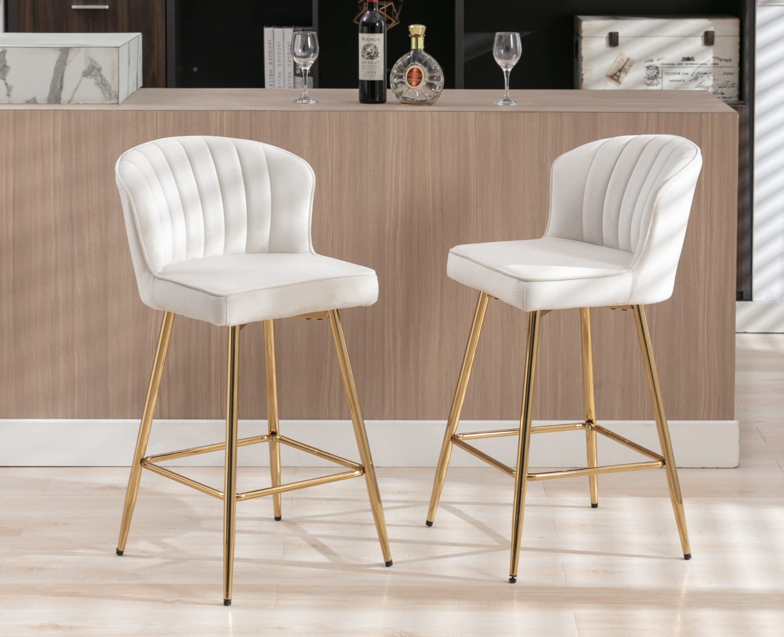 CIMOTA 25.5"H Curved Back Counter Stools Set of 2 - 8684CS