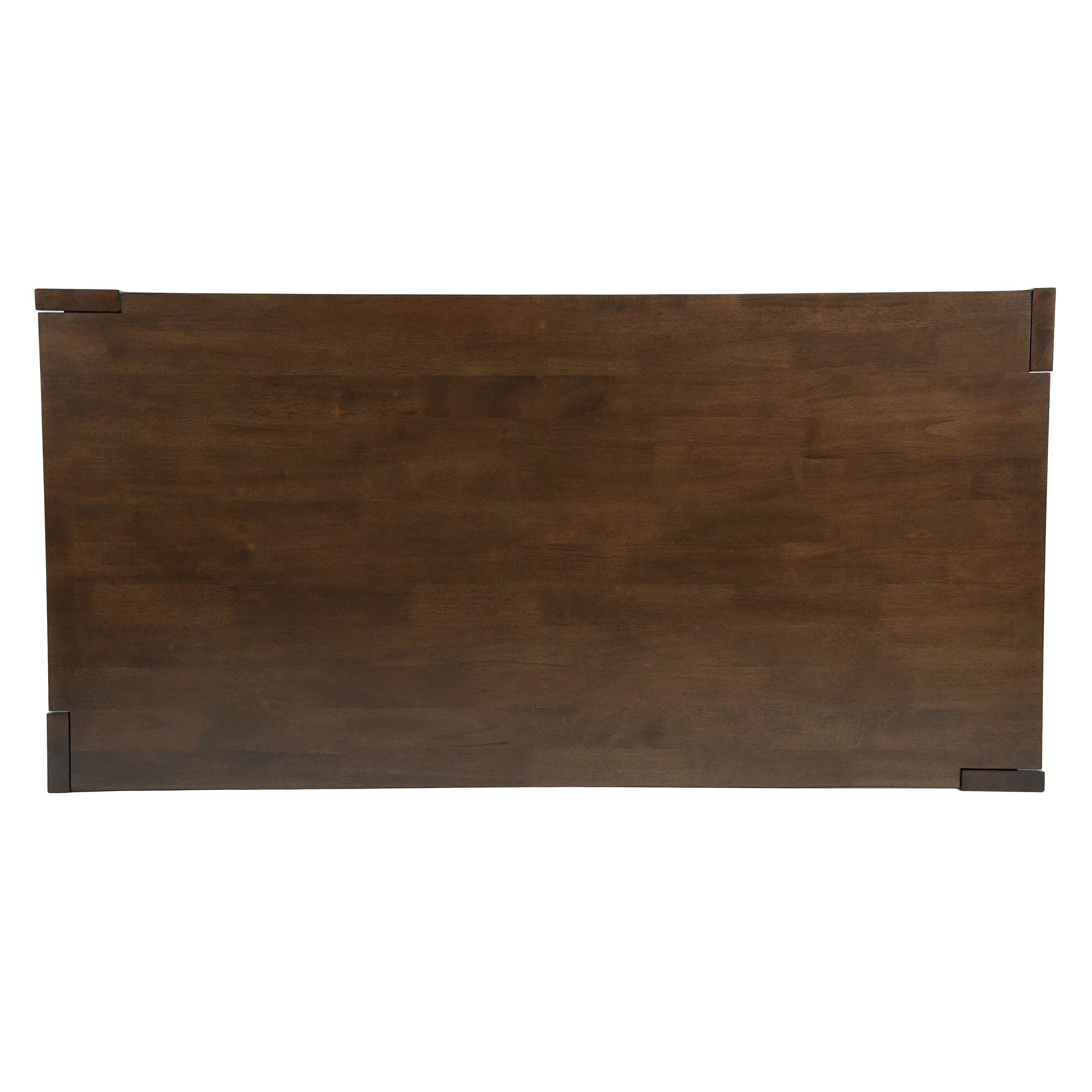 Table bottom view showing legs and hinges