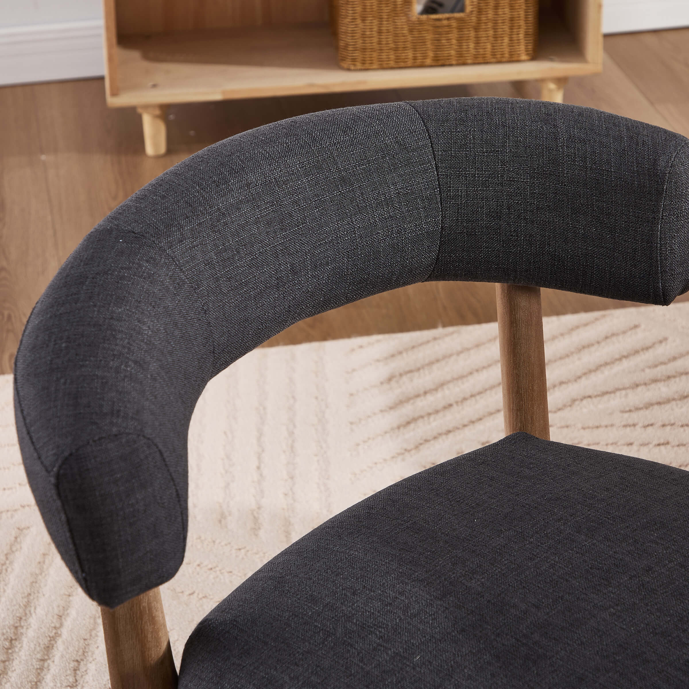 Curved Open Back Kitchen Chairs Set of 2 - 10077DC