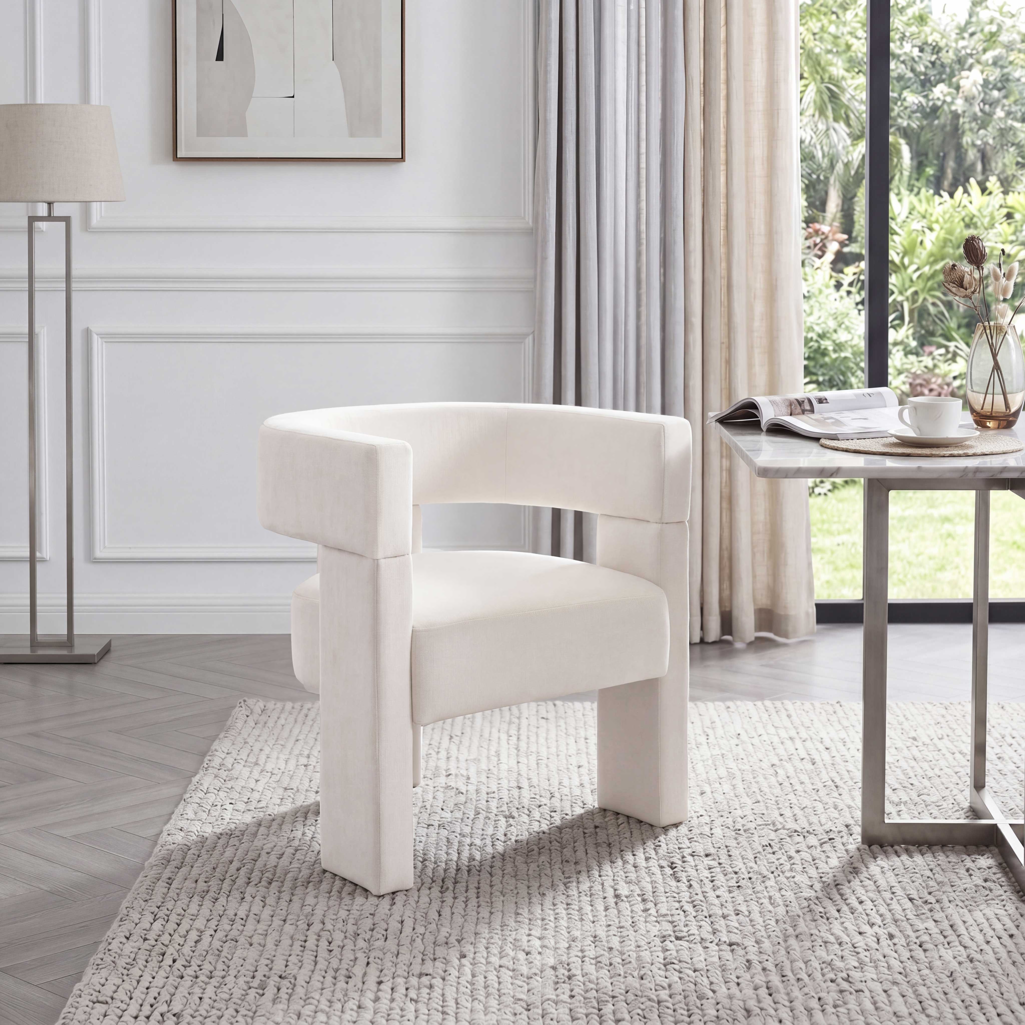 Modern Open Back Barrel Accent Chair 1 PCS - 7030AC