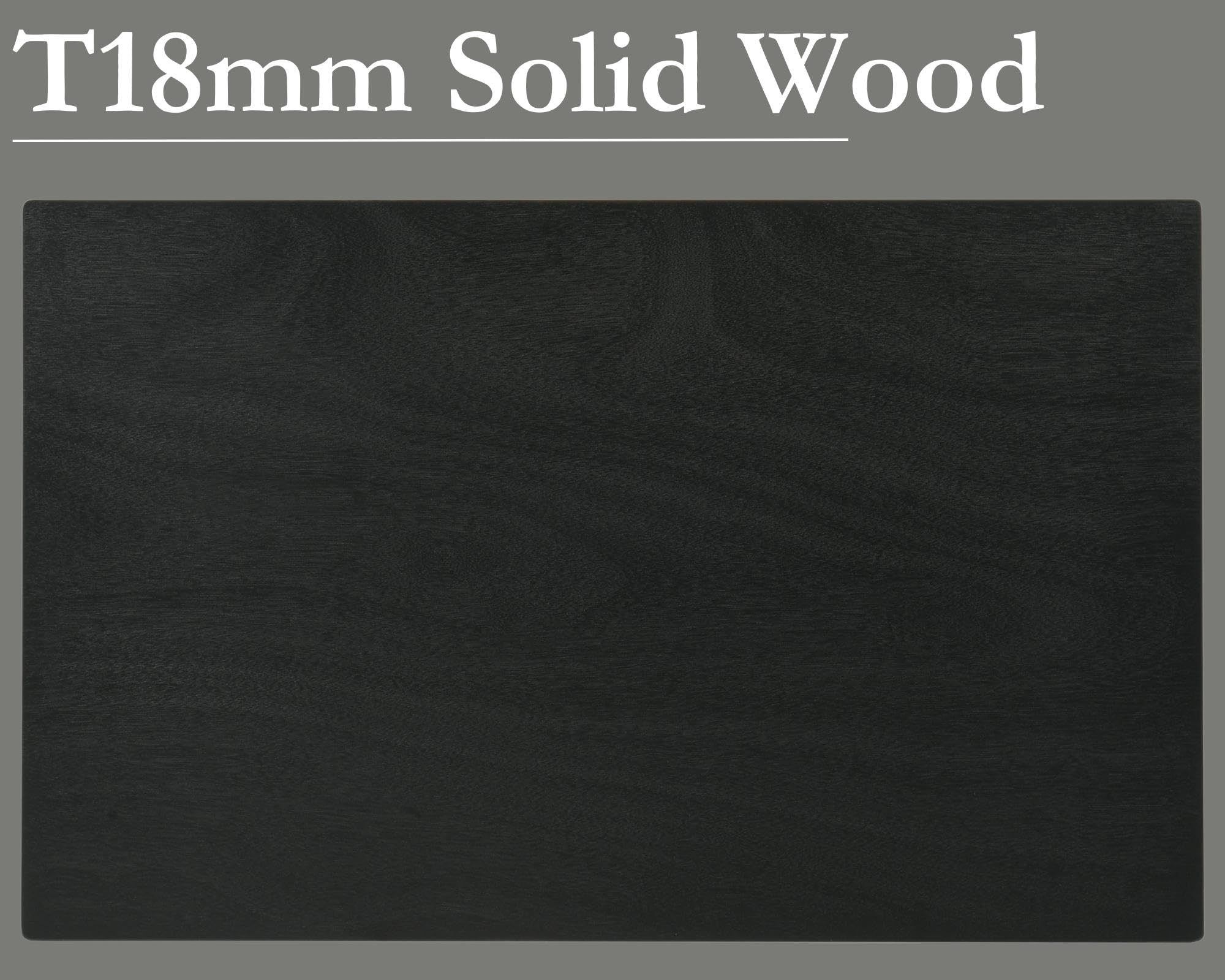 VESCASA Modern Black Solid Wood Dining Desk - 2022