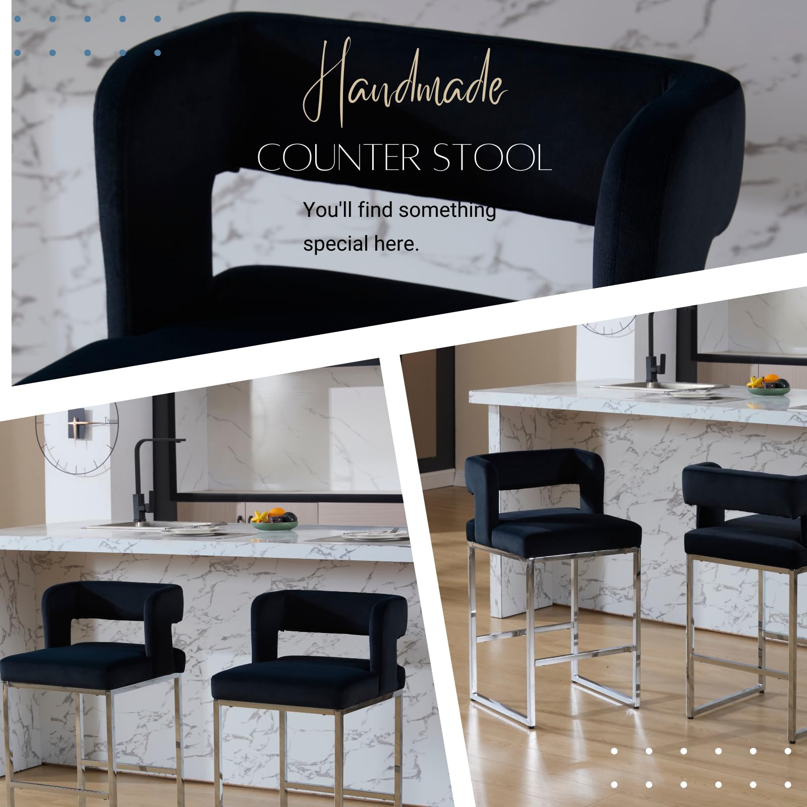 CHICAURA 26”H Barrel Counter Stools Set of 2 - 31035CS