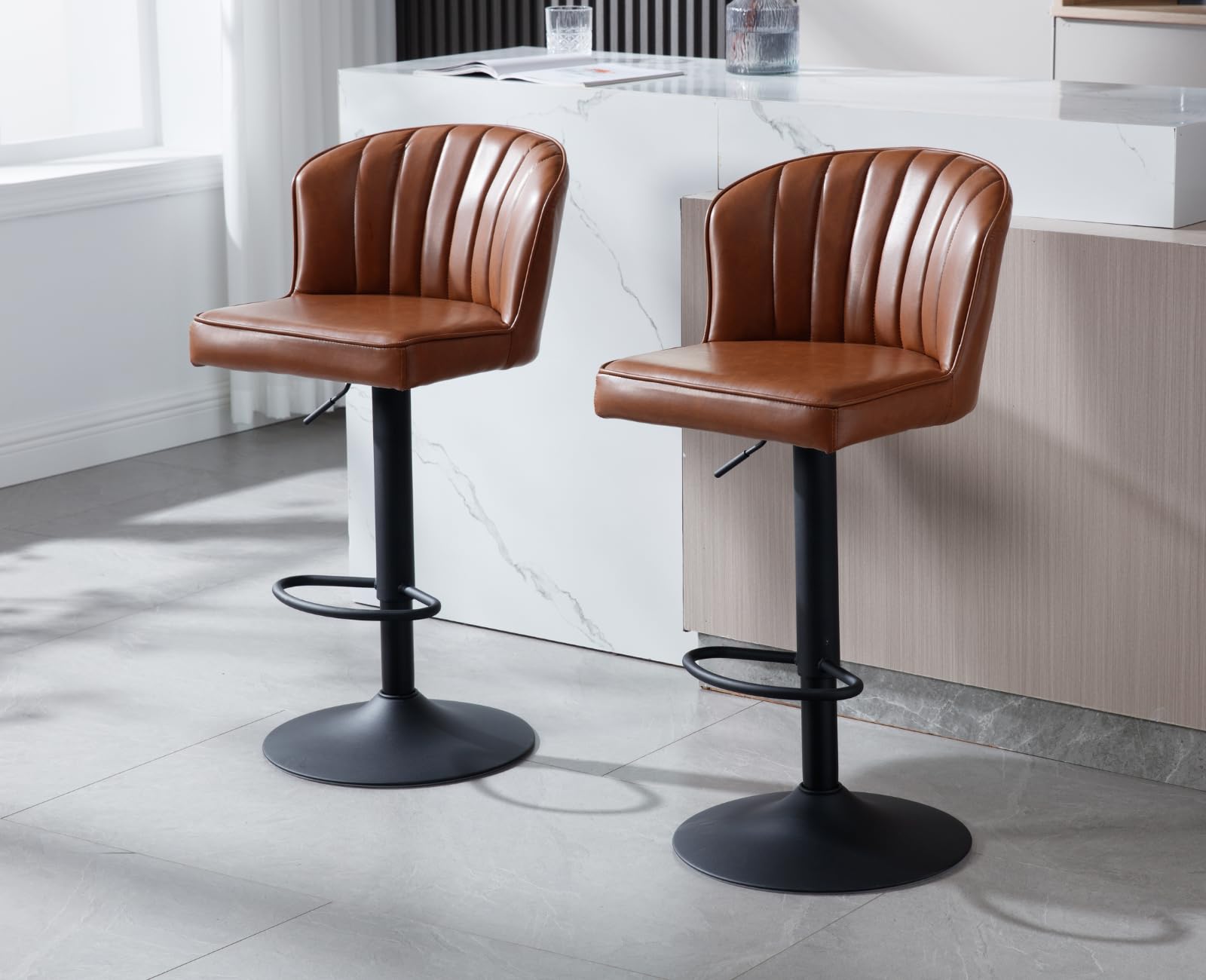 CIMOTA 25.5"H Curved Back Counter Stools Set of 2 - 8684CS