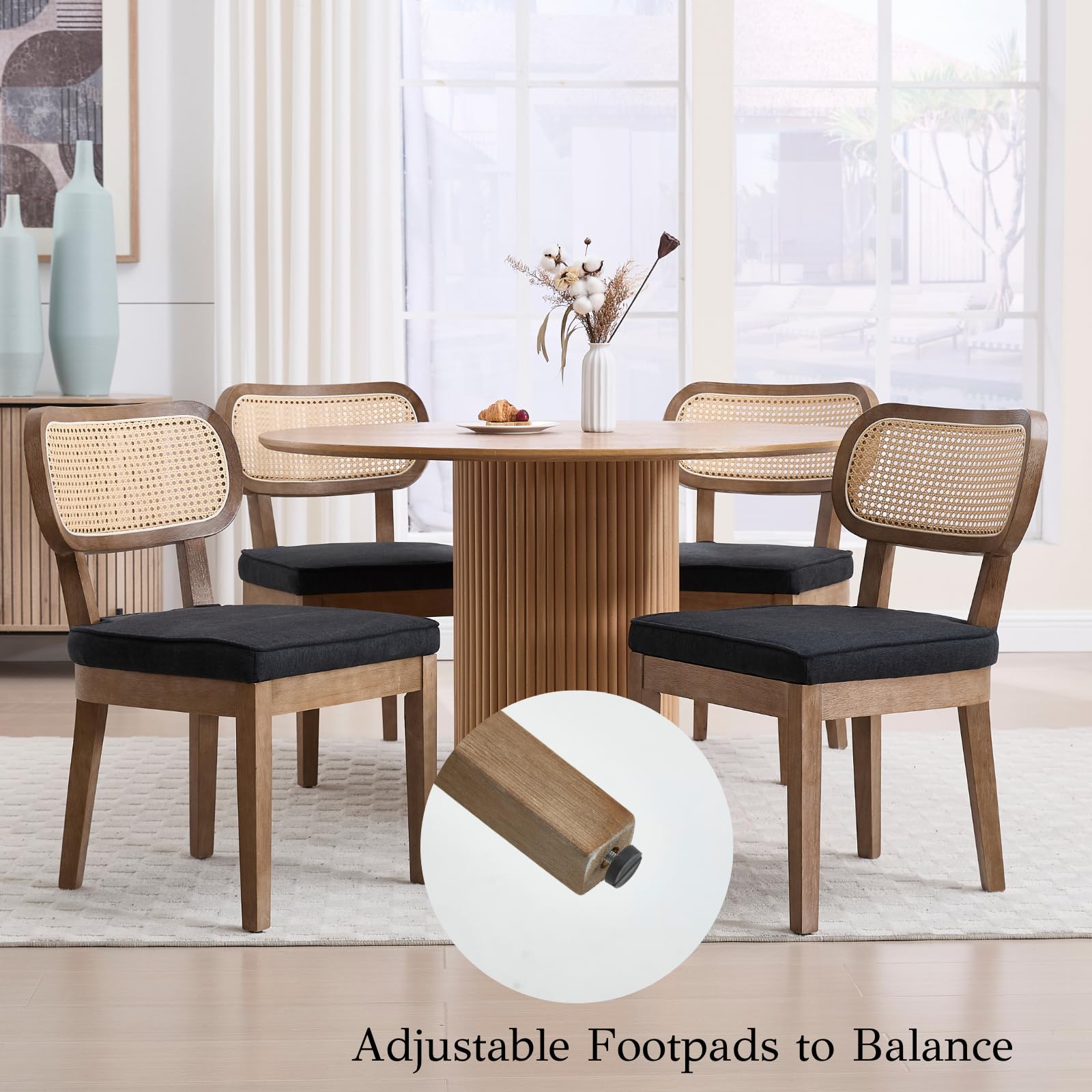 Janoray Rattan Cane Back Dining Chairs Set of 2 - 10084DC