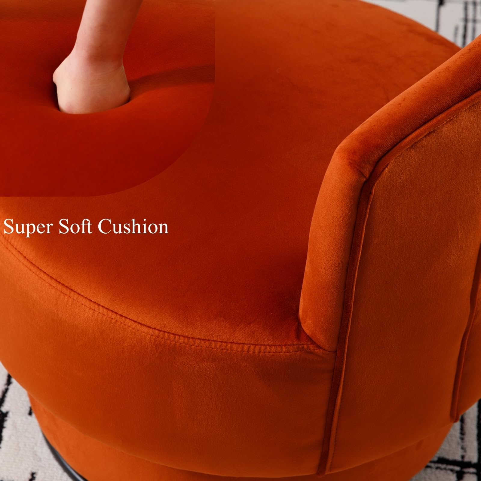 ROCITY Modern Swivel Accent Chair 1 PCS - 3976AC