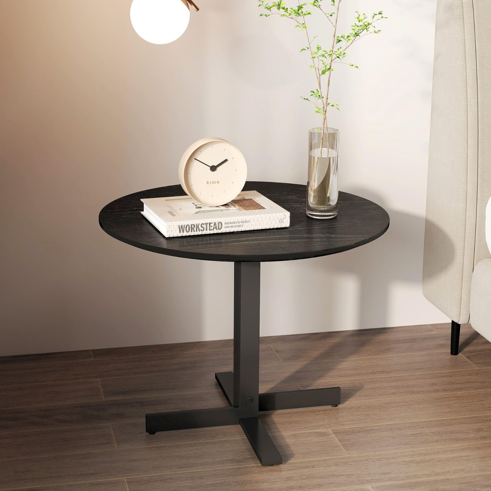ROCITY 23.5"W Black Round Coffee Table - 63202CT