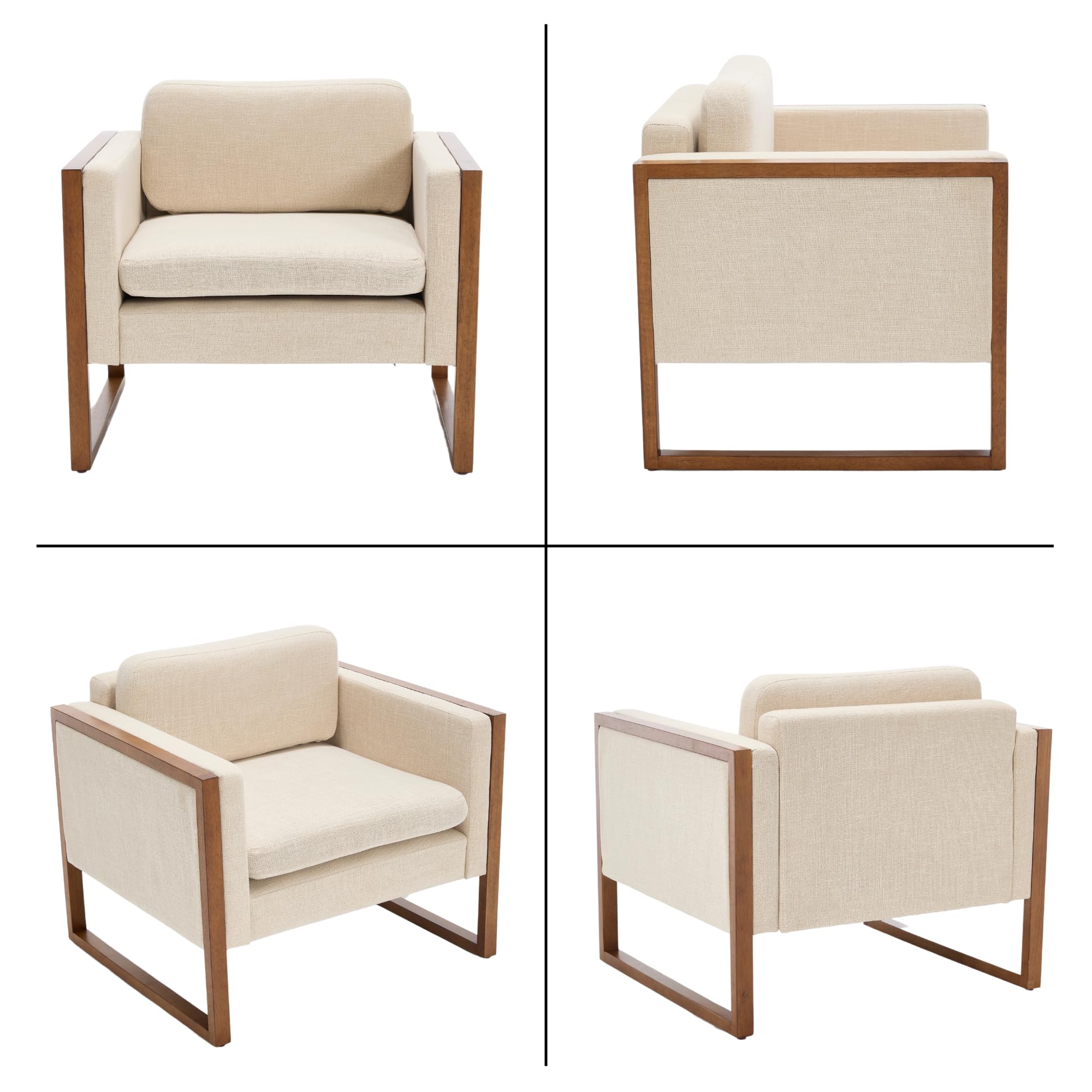 EALSON French Country Accent Chair with Brushed Legs 1 PCS - XX080AC