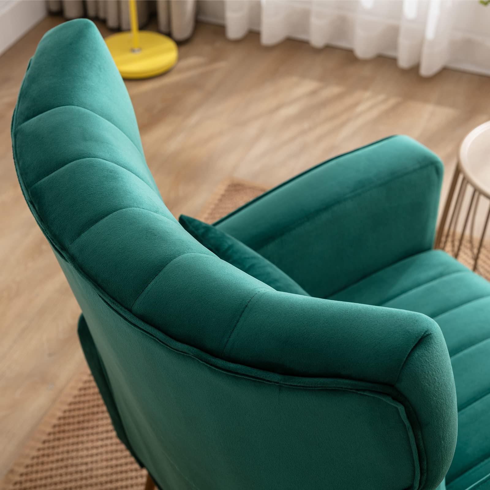 CHICAURA Wing Back Velvet Accent Armchair 1 PCS - XX87AC
