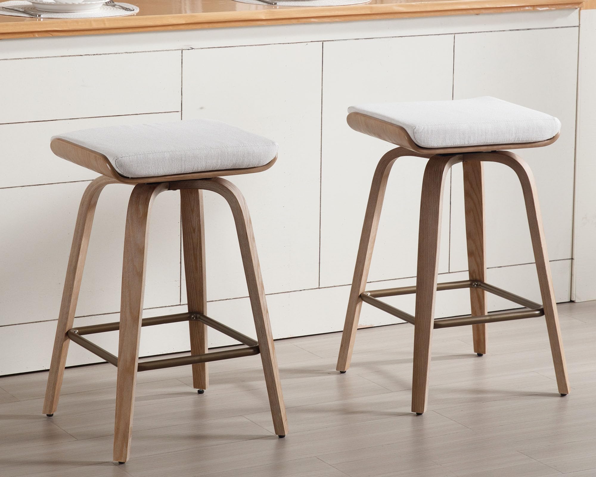 VESCASA 26" Backless Swivel Counter Stools Set of 2 - 1710CS