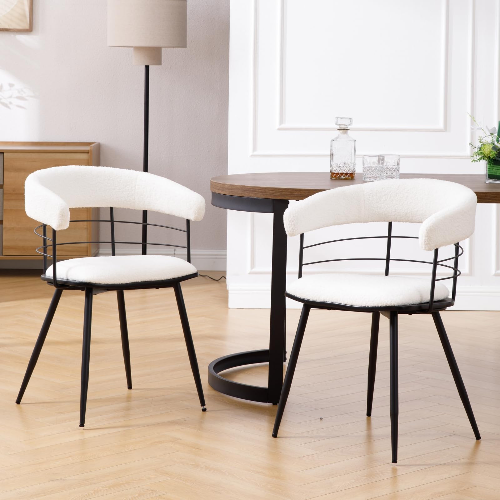 ROCITY Bronze Metal Legs Dining Chairs Set of 2 - 6366DC