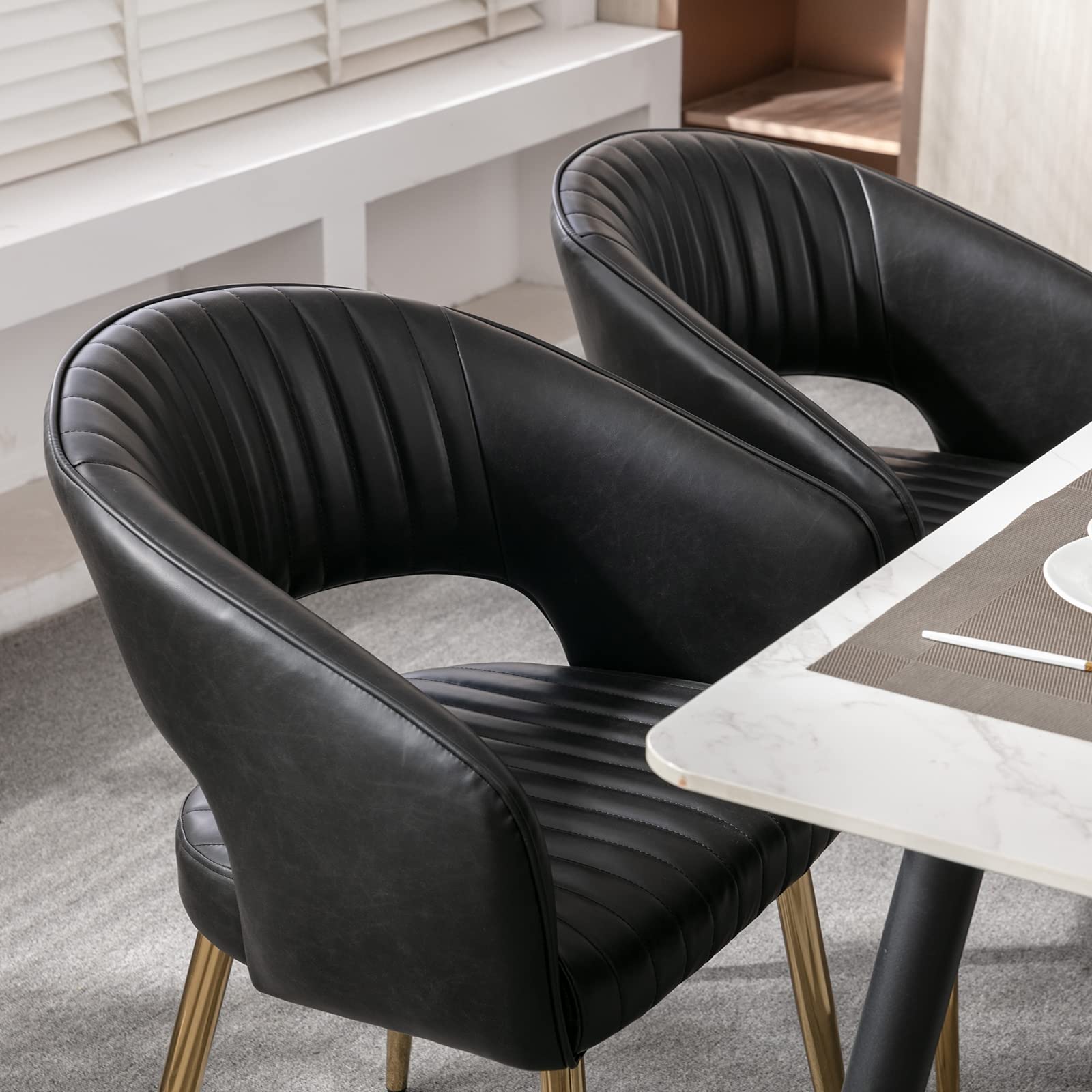 Hollow Back Modern Dining Chairs Set of 2 - 3059DC