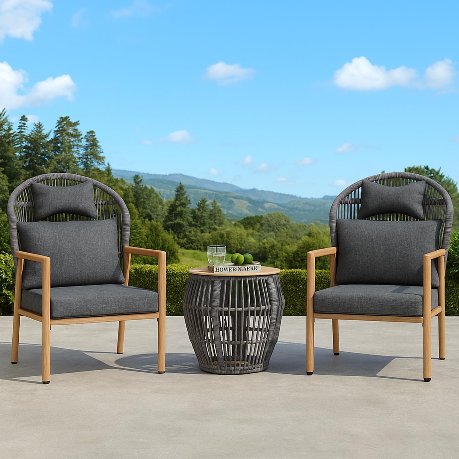 Outdoor Furniture Set with Storage Table 3 PCS - 25001SE