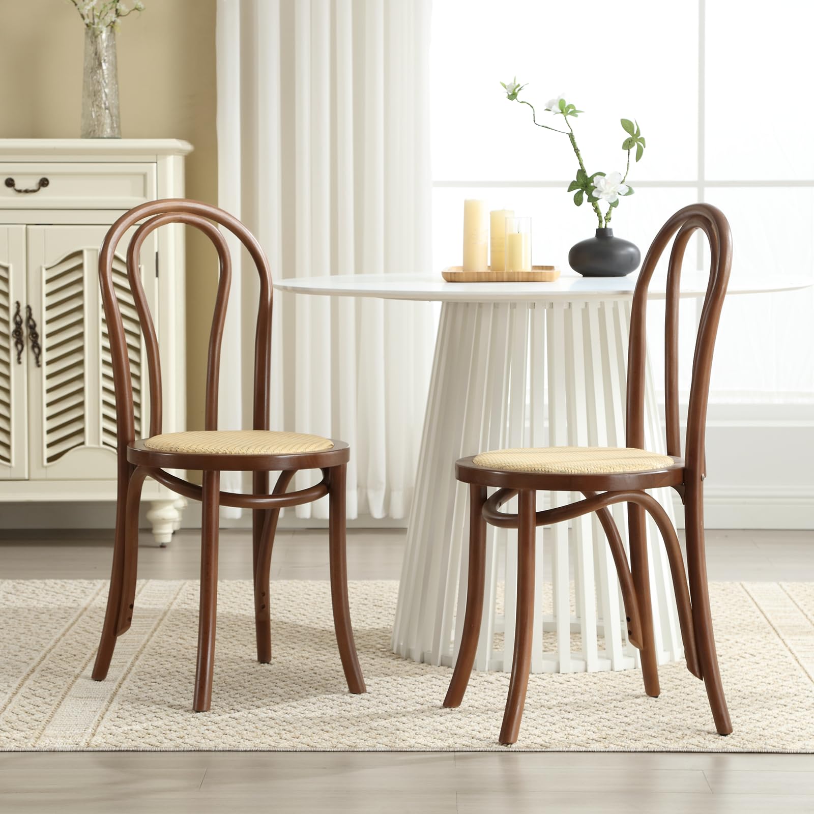 Kmax Thonet No. 14 Bentwood Chair with Cane Seat Dining Chairs Set