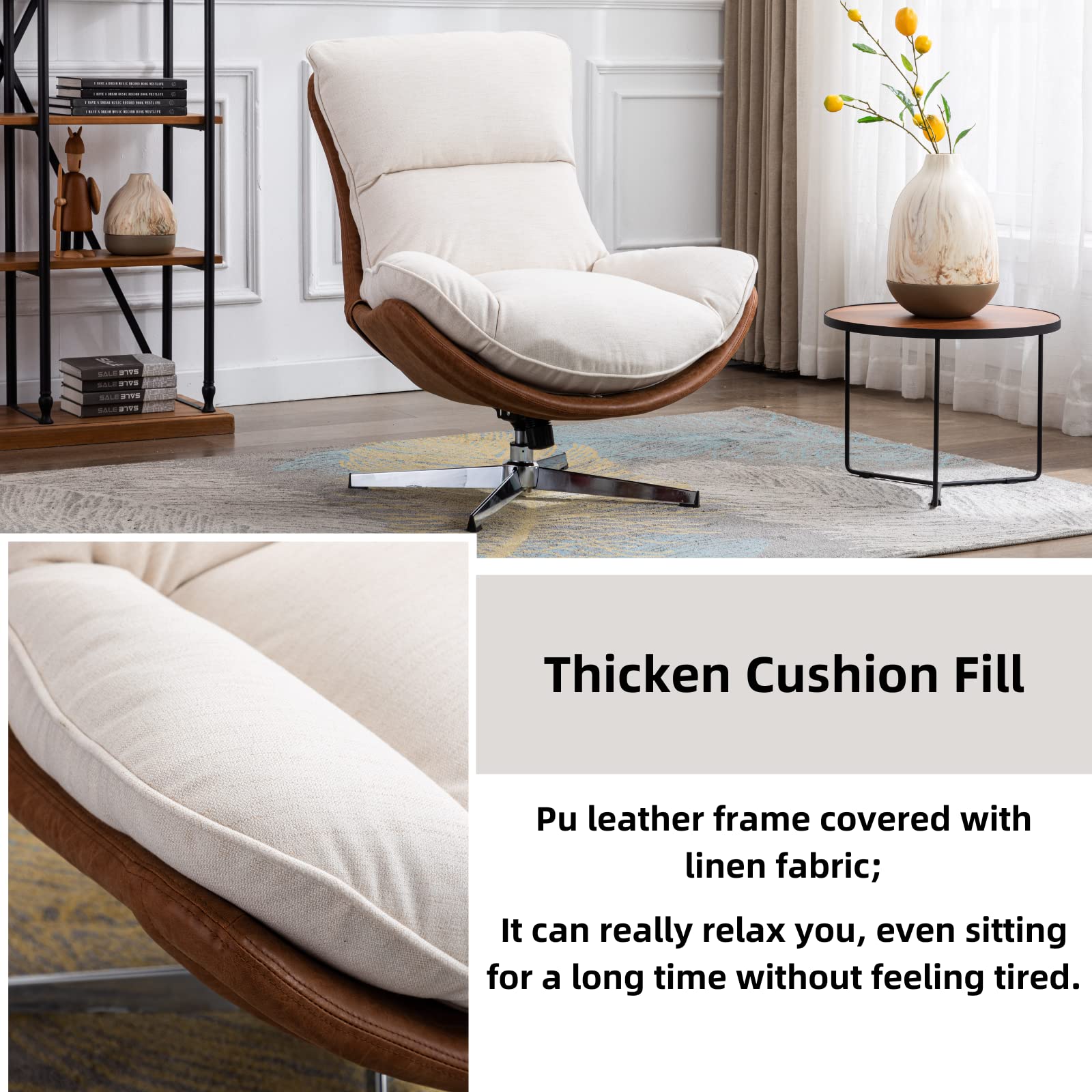 ROCITY Swivel Lounge Accent Chair 1 PCS - 18118AC