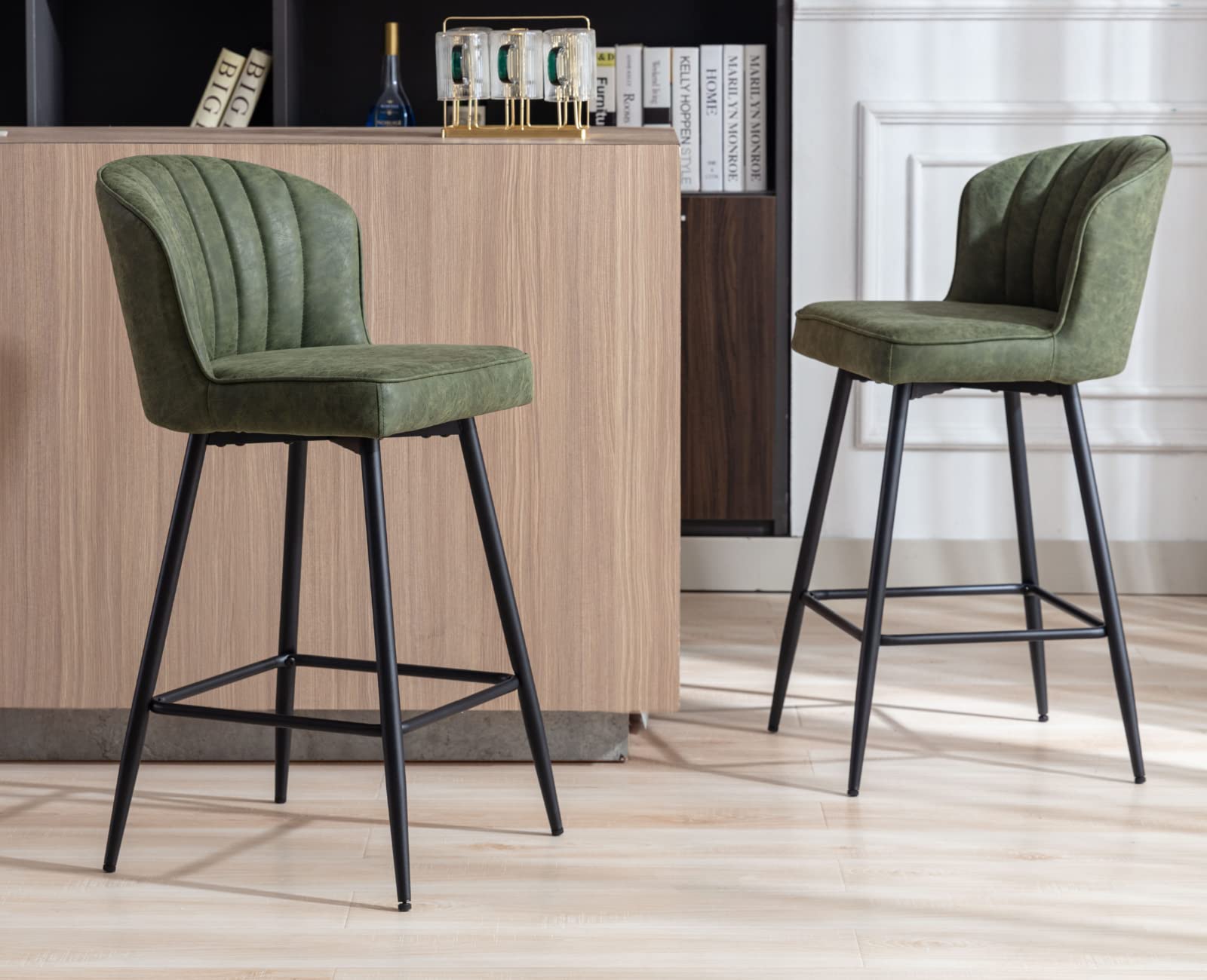 CIMOTA 25.5"H Curved Back Counter Stools Set of 2 - 8684CS