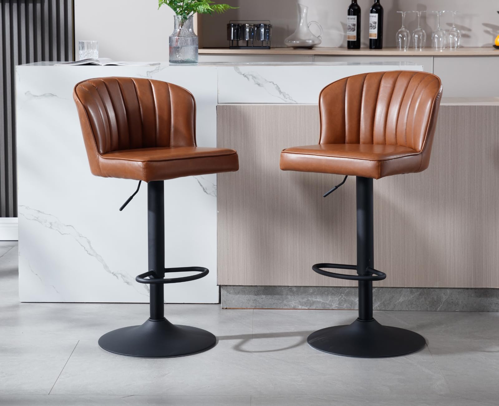 CIMOTA 25.5"H Curved Back Counter Stools Set of 2 - 8684CS