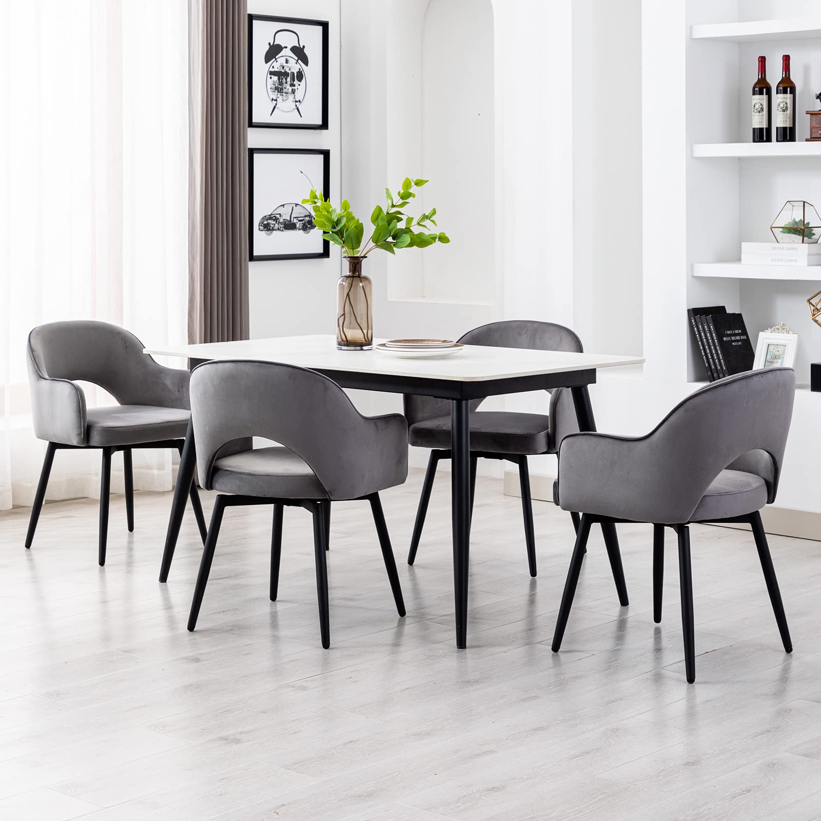 Janoray Swivel Dining Chair Set of 2 - 19027DC