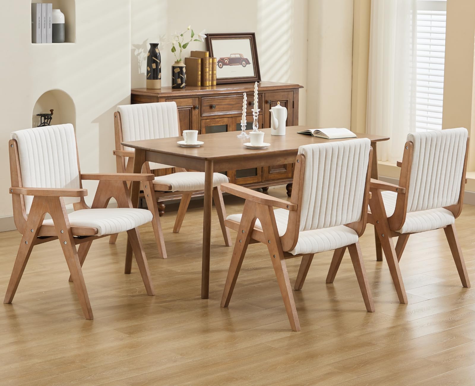 CIMOTA Farmhouse Dining Side Chairs with Arms Set of 2 - 10032