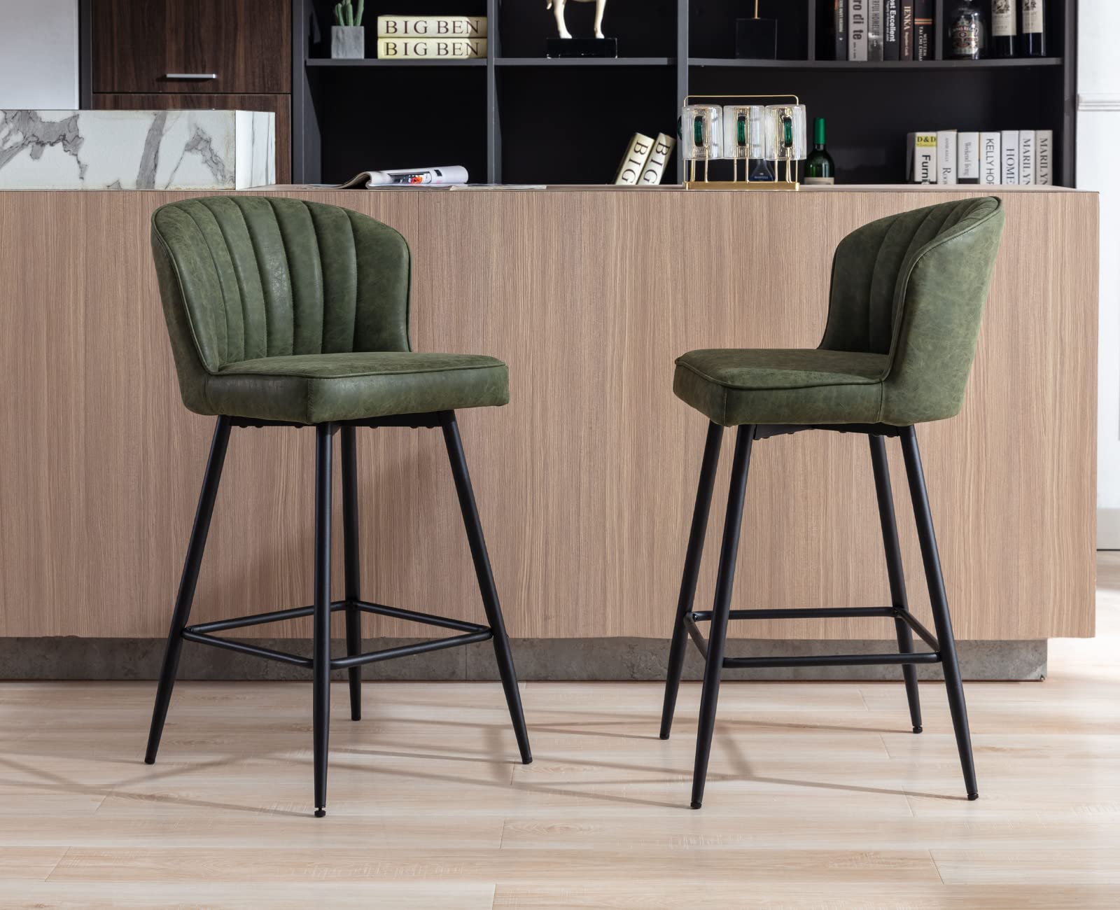 CIMOTA 25.5"H Curved Back Counter Stools Set of 2 - 8684CS