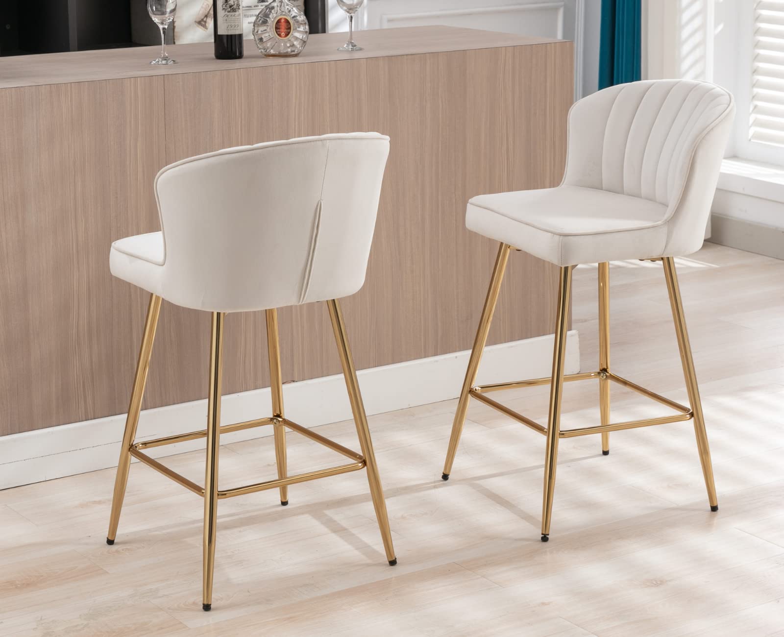 CIMOTA 25.5"H Curved Back Counter Stools Set of 2 - 8684CS