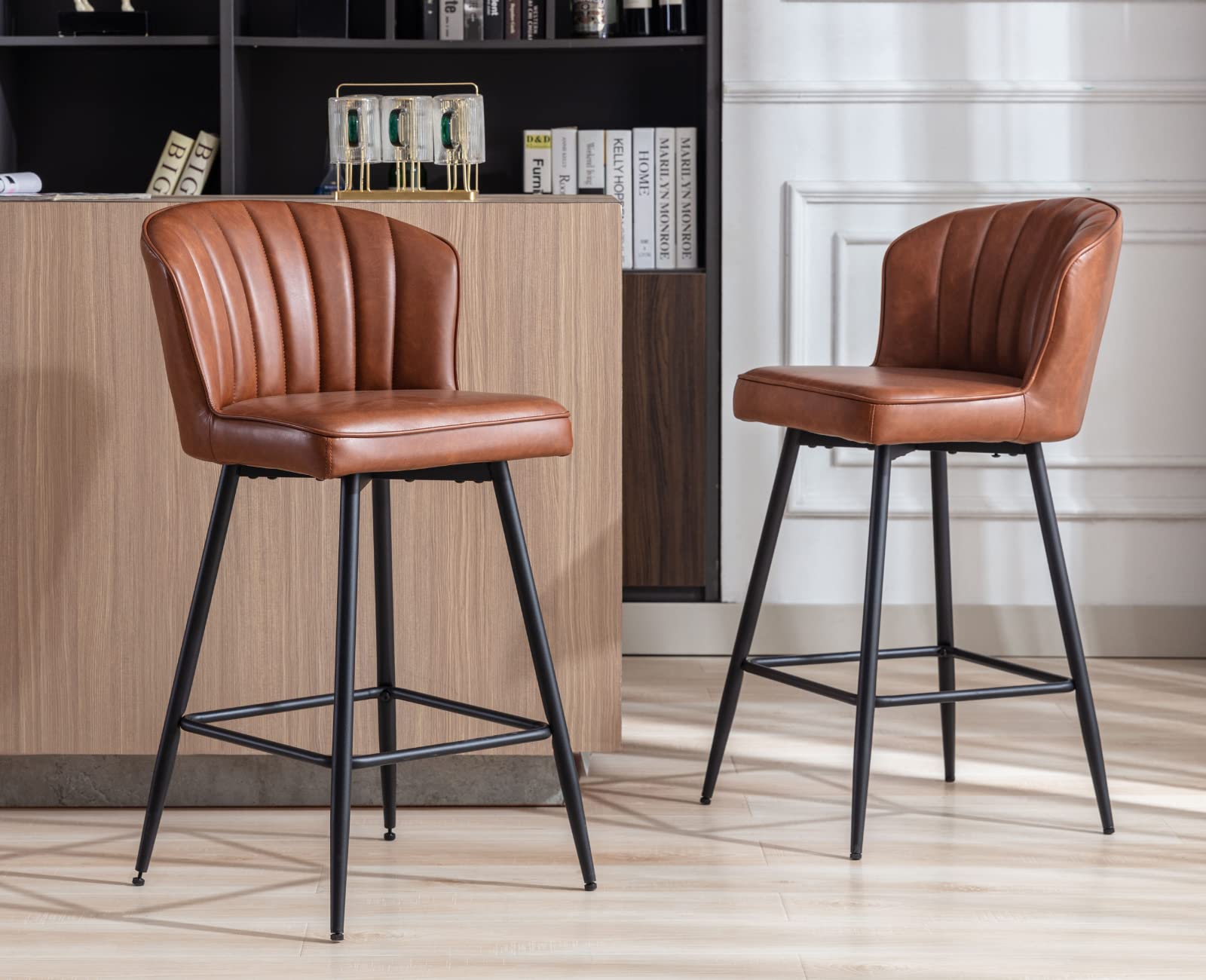 CIMOTA 25.5"H Curved Back Counter Stools Set of 2 - 8684CS