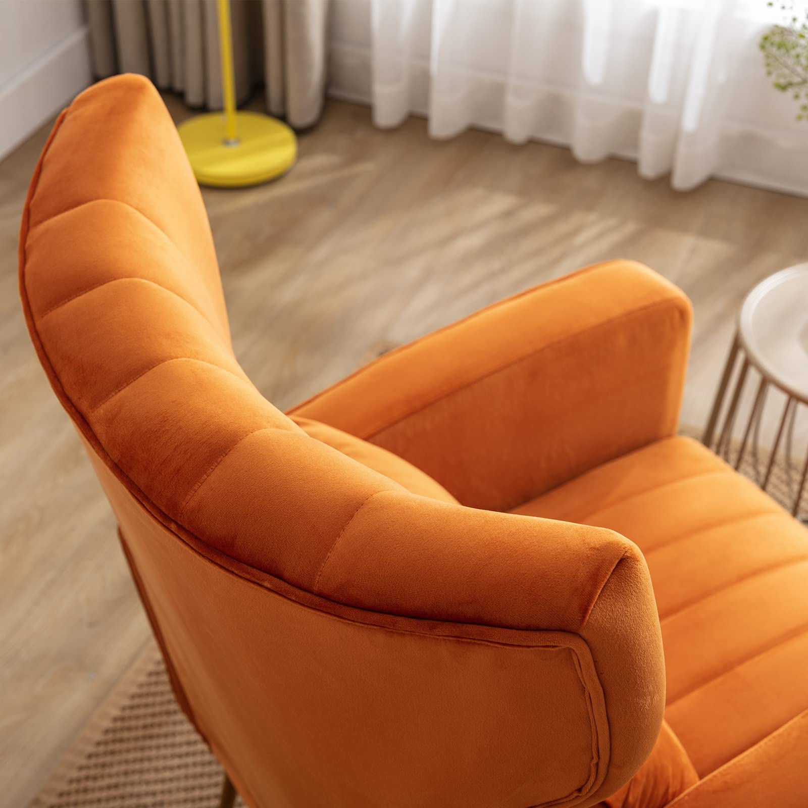 CHICAURA Wing Back Velvet Accent Armchair 1 PCS - XX87AC