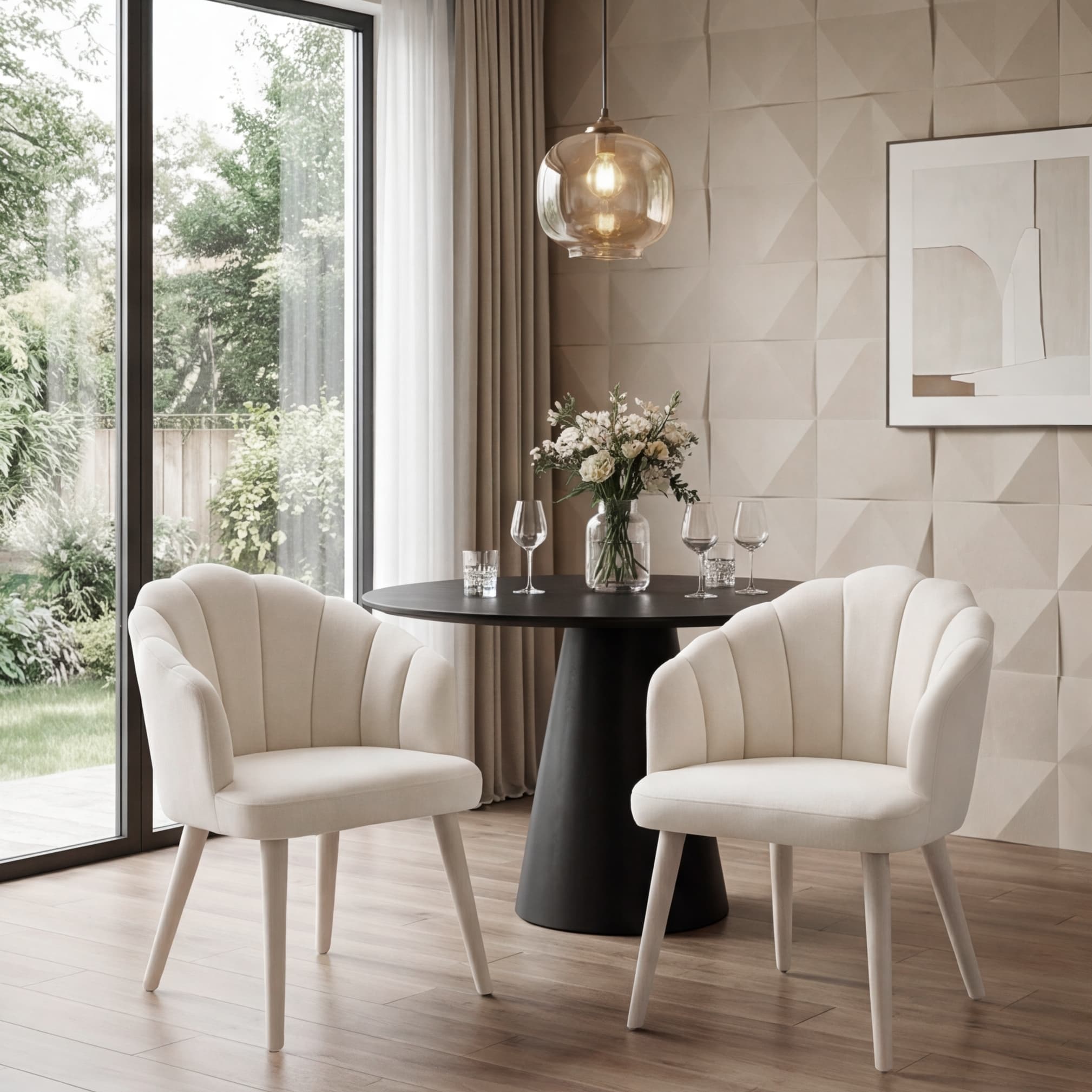 Velvet Dining Chairs Set of 2 - 7753DC