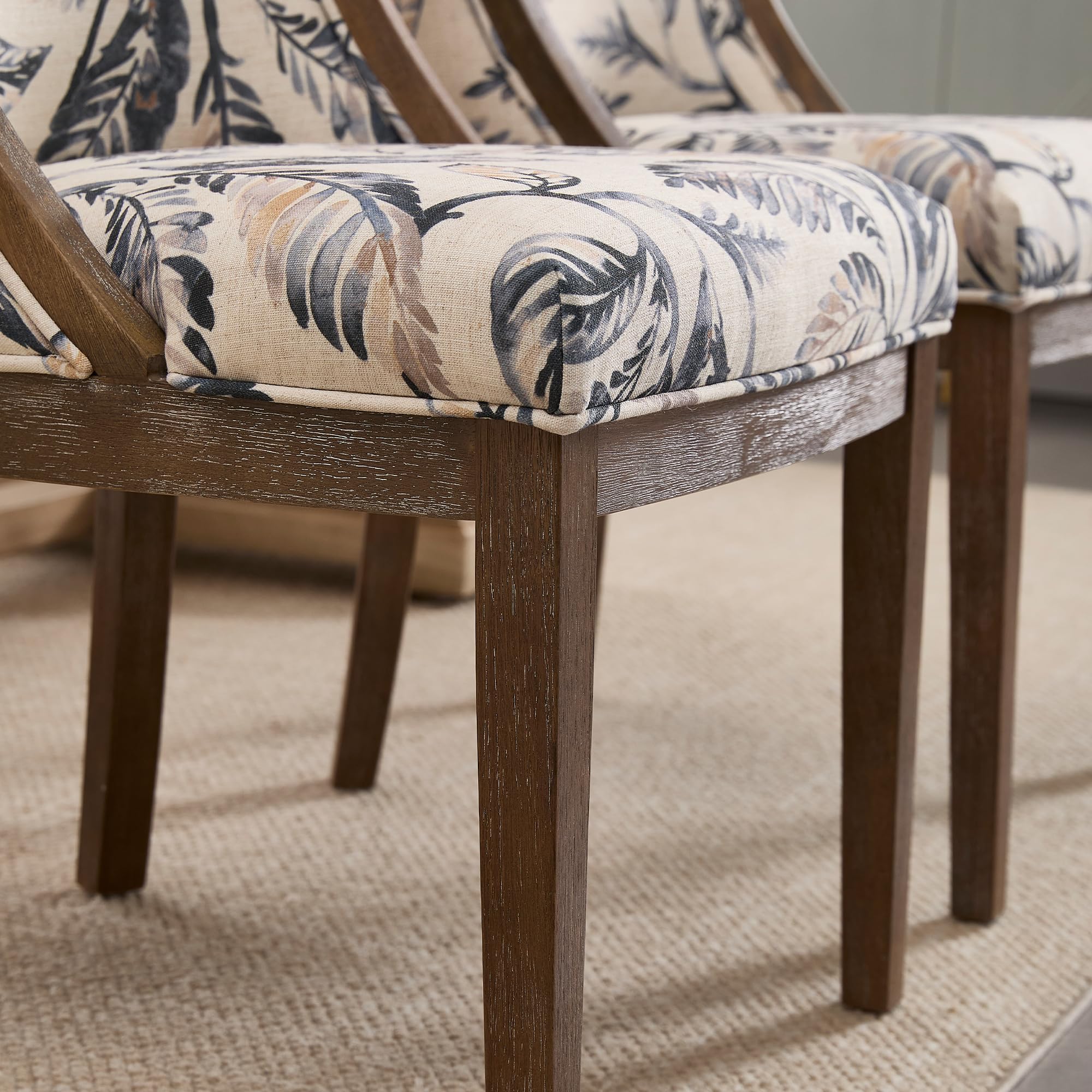 Kmax Farmhouse Curved High Back Dining Chairs Set of 2 - 02111DC