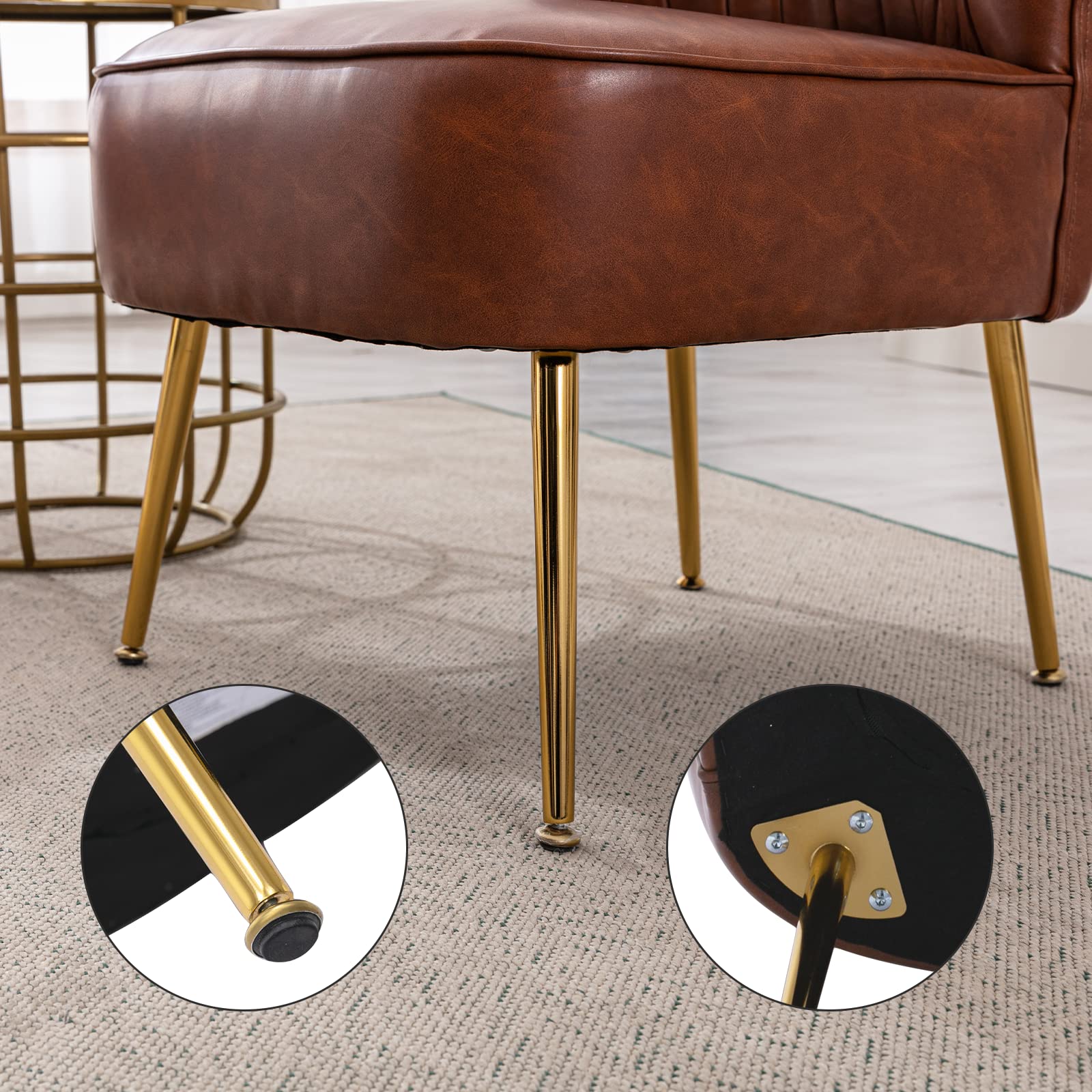 CHICAURA Mid Century Armless Accent Chair Set of 2 - XXX6AC