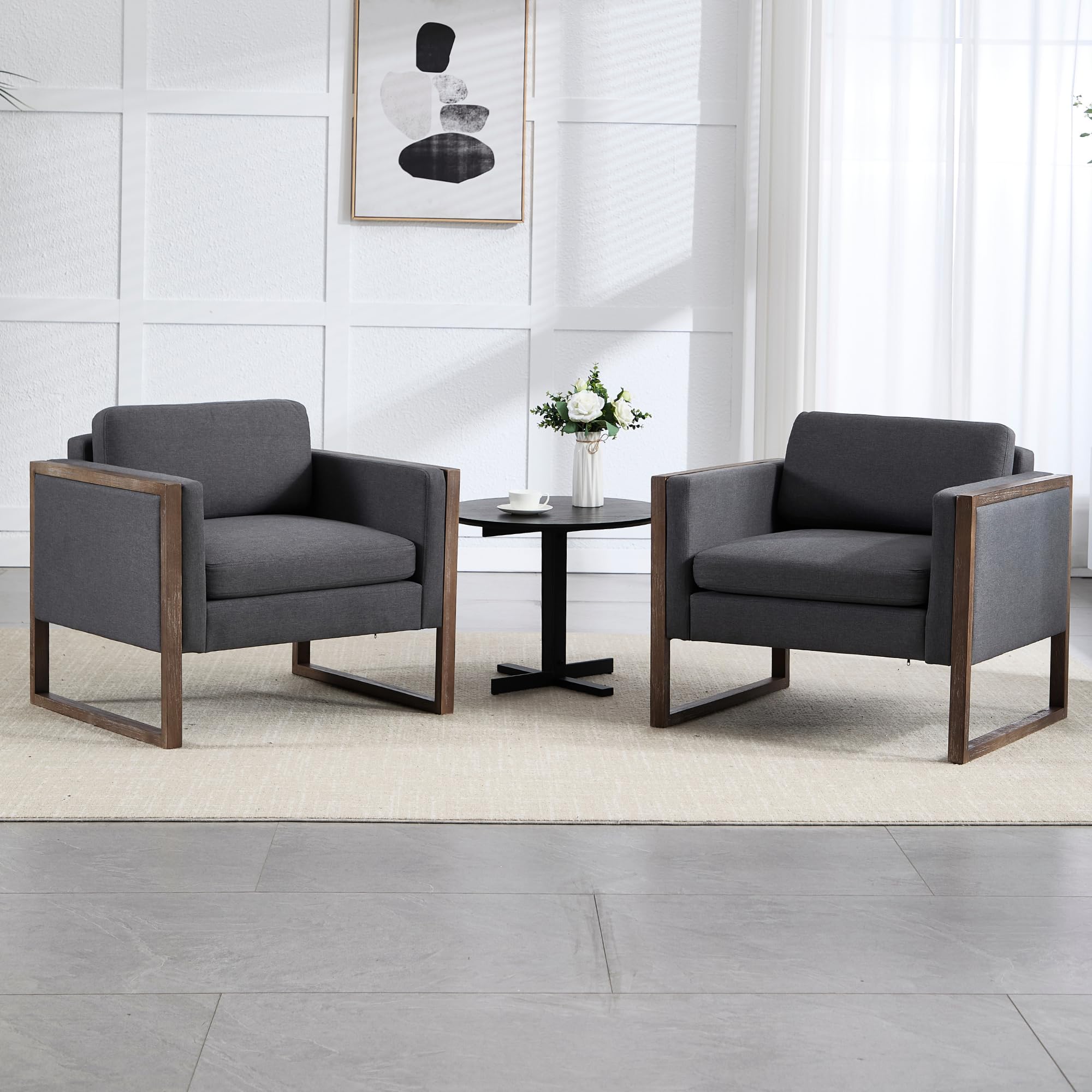 EALSON French Country Accent Chair with Brushed Legs 1 PCS - XX080AC