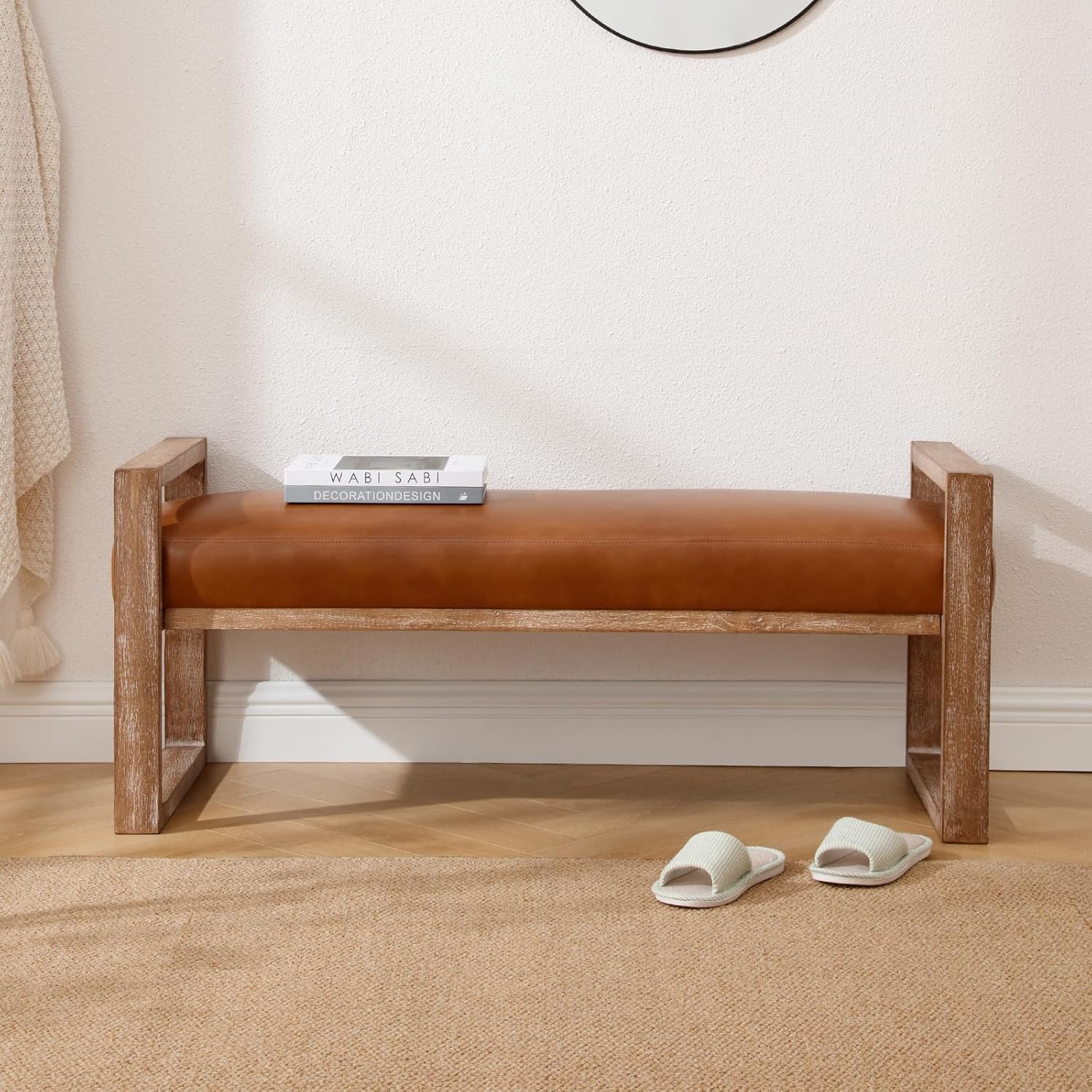 EALSON 47.25" Wide Solid Wood Bench - 6002BH