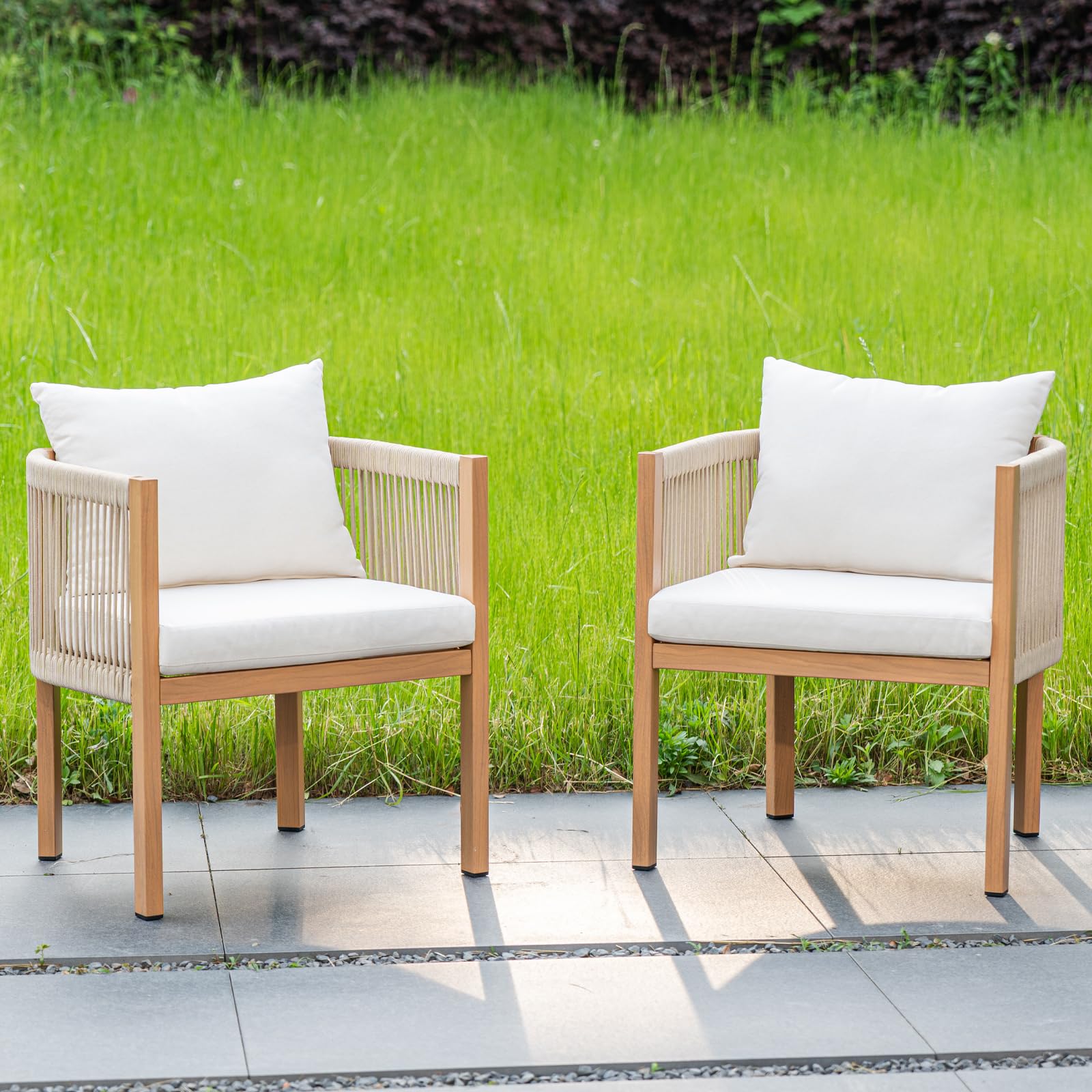 Outdoor Rope Patio Chairs Set of 2 - 25004DC