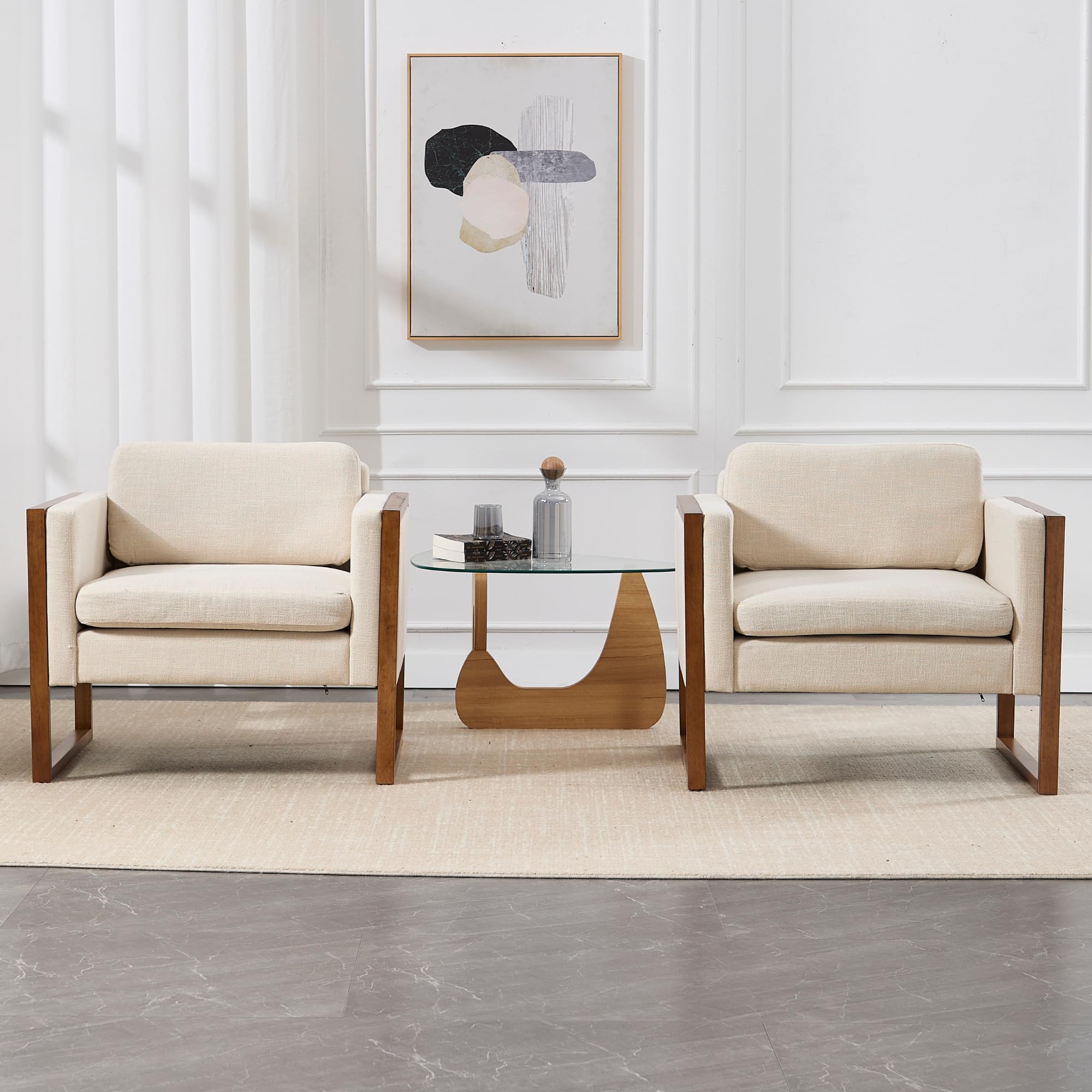 EALSON French Country Accent Chair with Brushed Legs 1 PCS - XX080AC