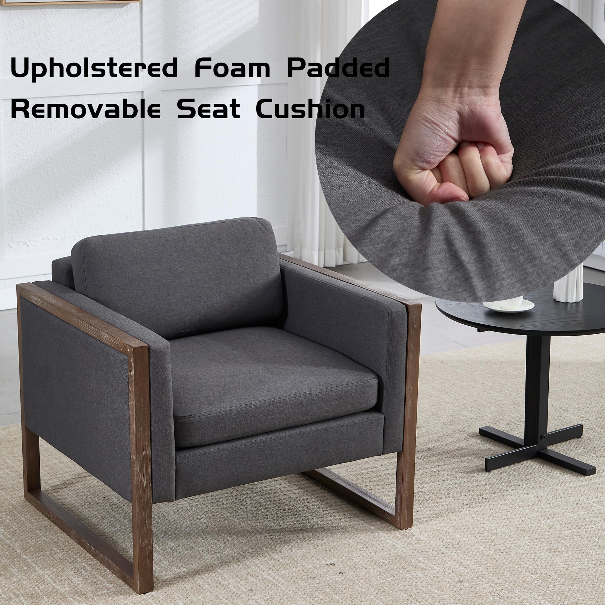 EALSON French Country Accent Chair with Brushed Legs 1 PCS - XX080AC