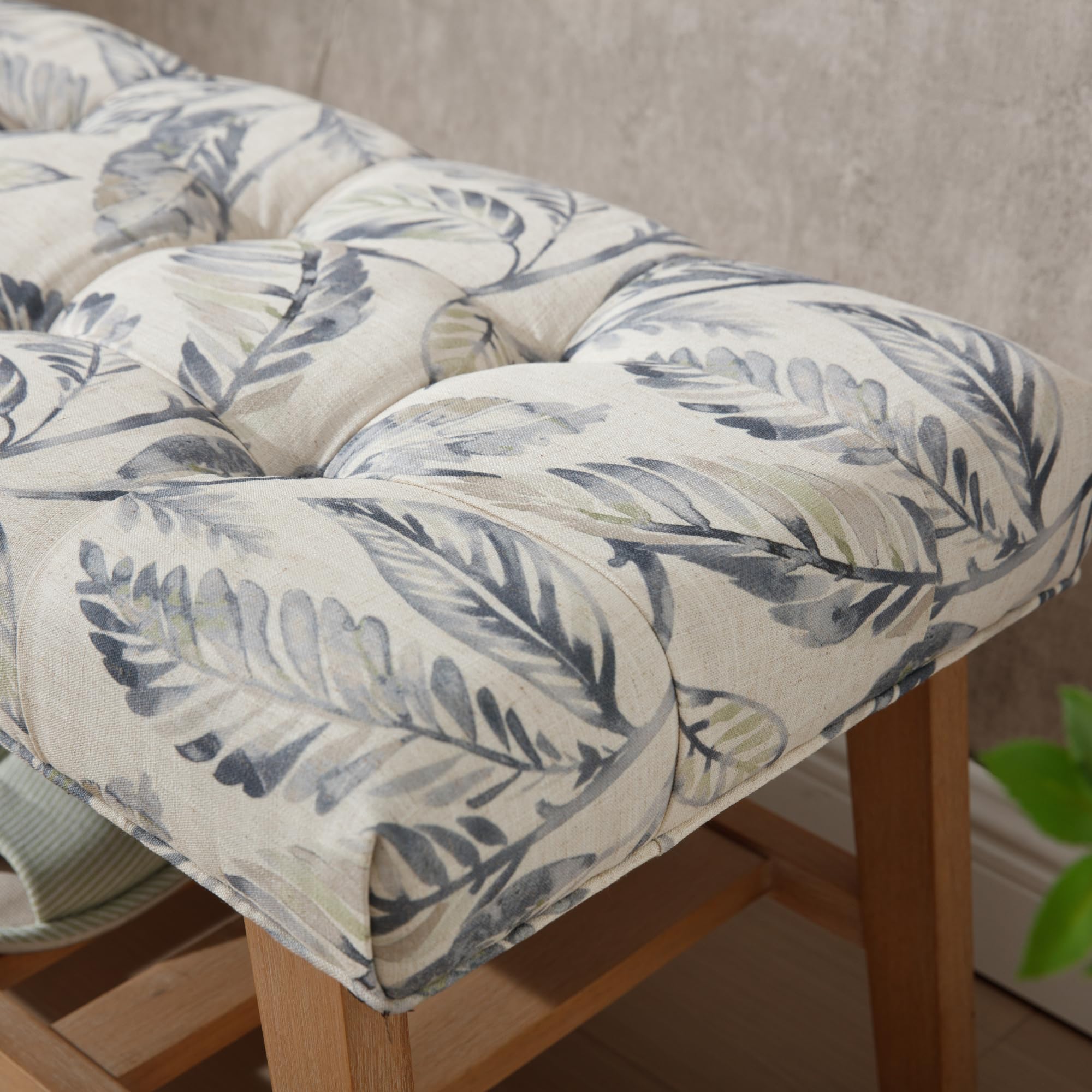 Close-up of floral cushion pattern