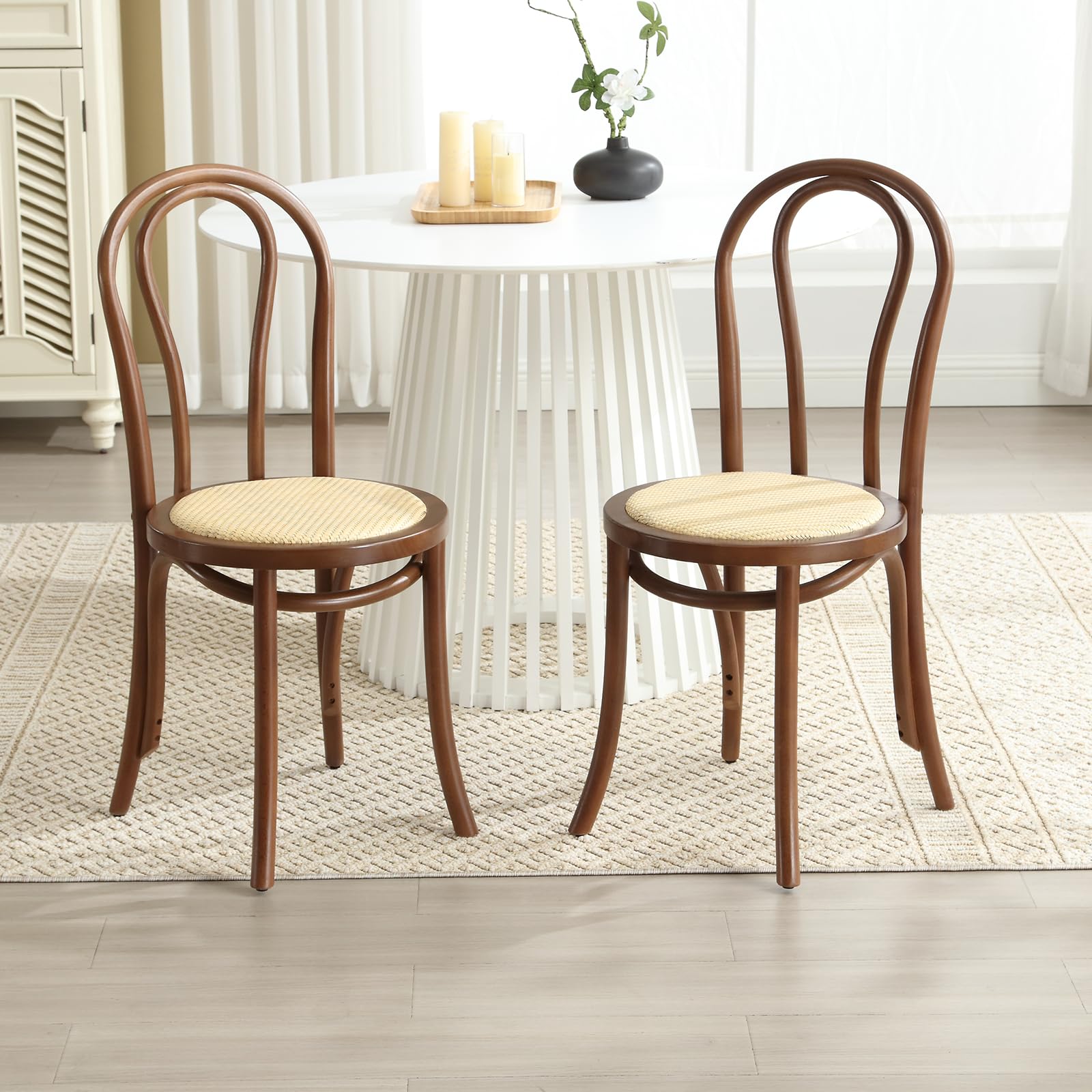 Kmax Thonet No. 14 Bentwood Chair with Cane Seat Dining Chairs Set