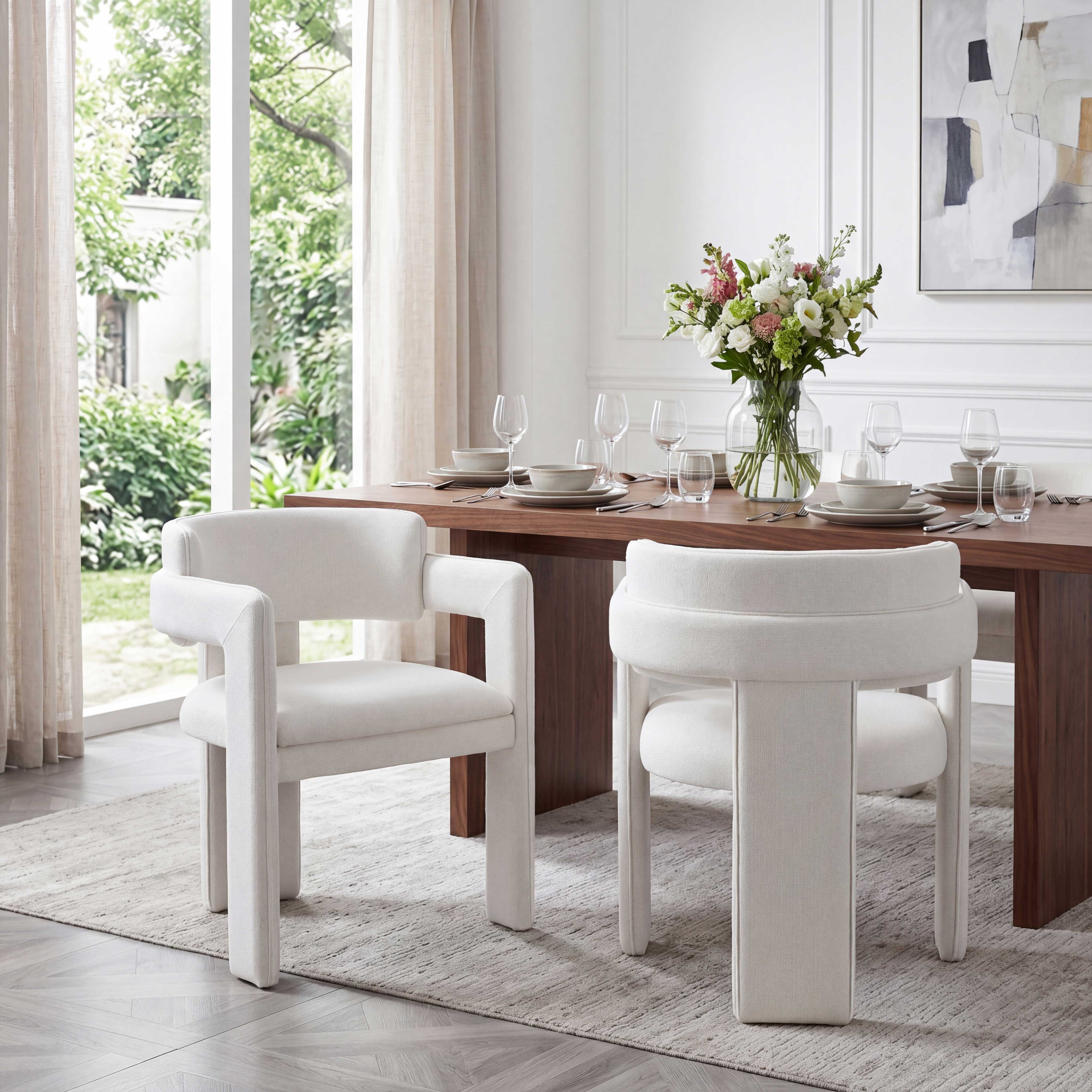 Barrel Dining Chairs with Curved Back - 8402DC