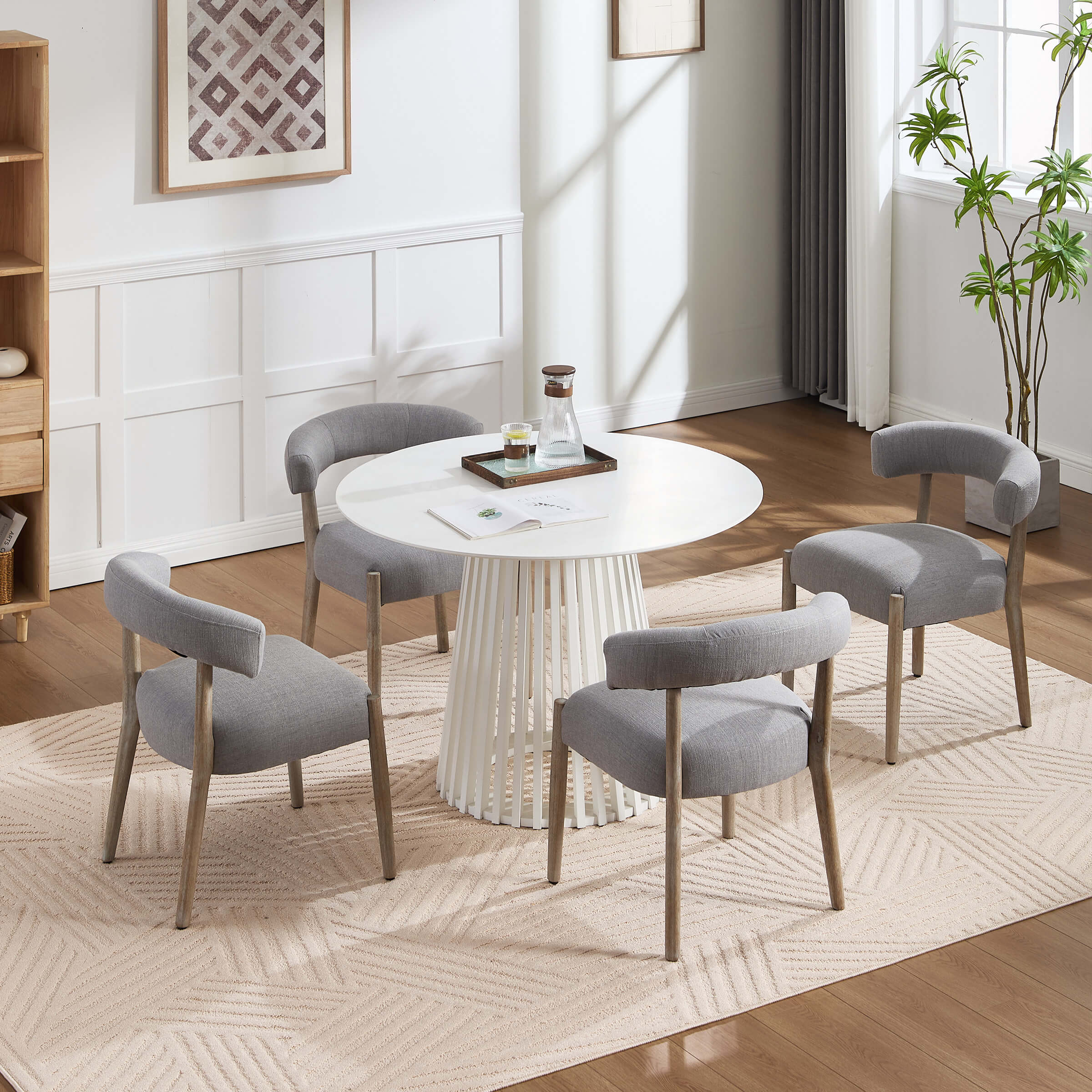 Curved Open Back Kitchen Chairs Set of 2 - 10077DC