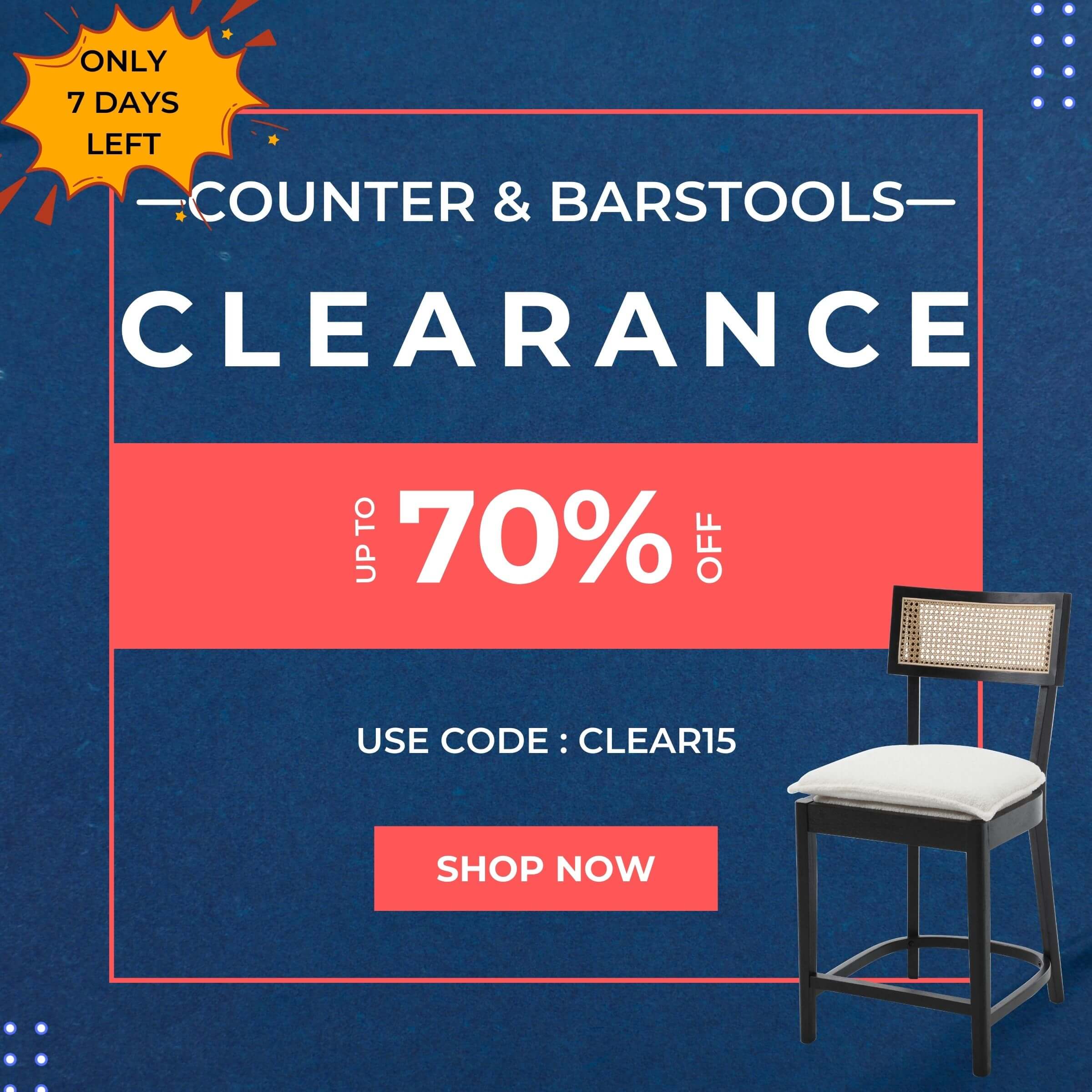 Clearance Counter & Barstools