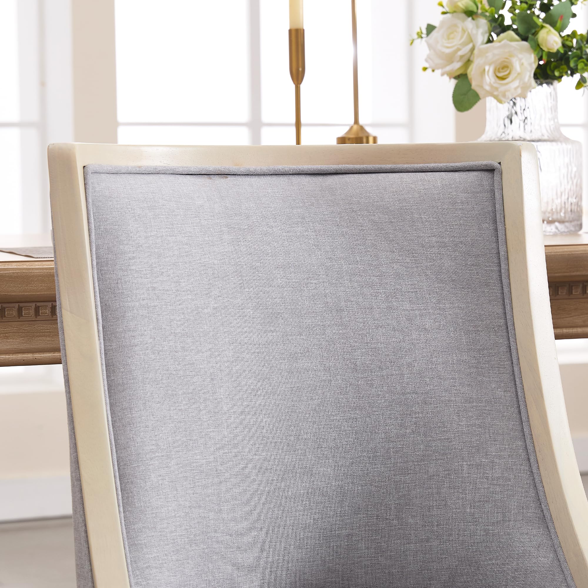 Kmax Farmhouse Curved High Back Dining Chairs Set of 2 - 02111DC