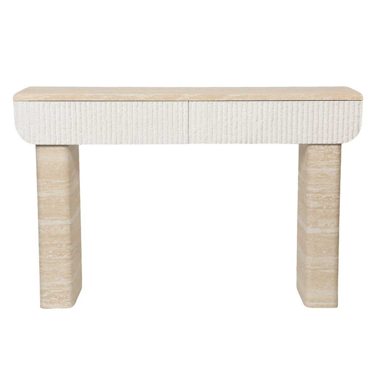 47" Modern Console Table with Fluted Drawers