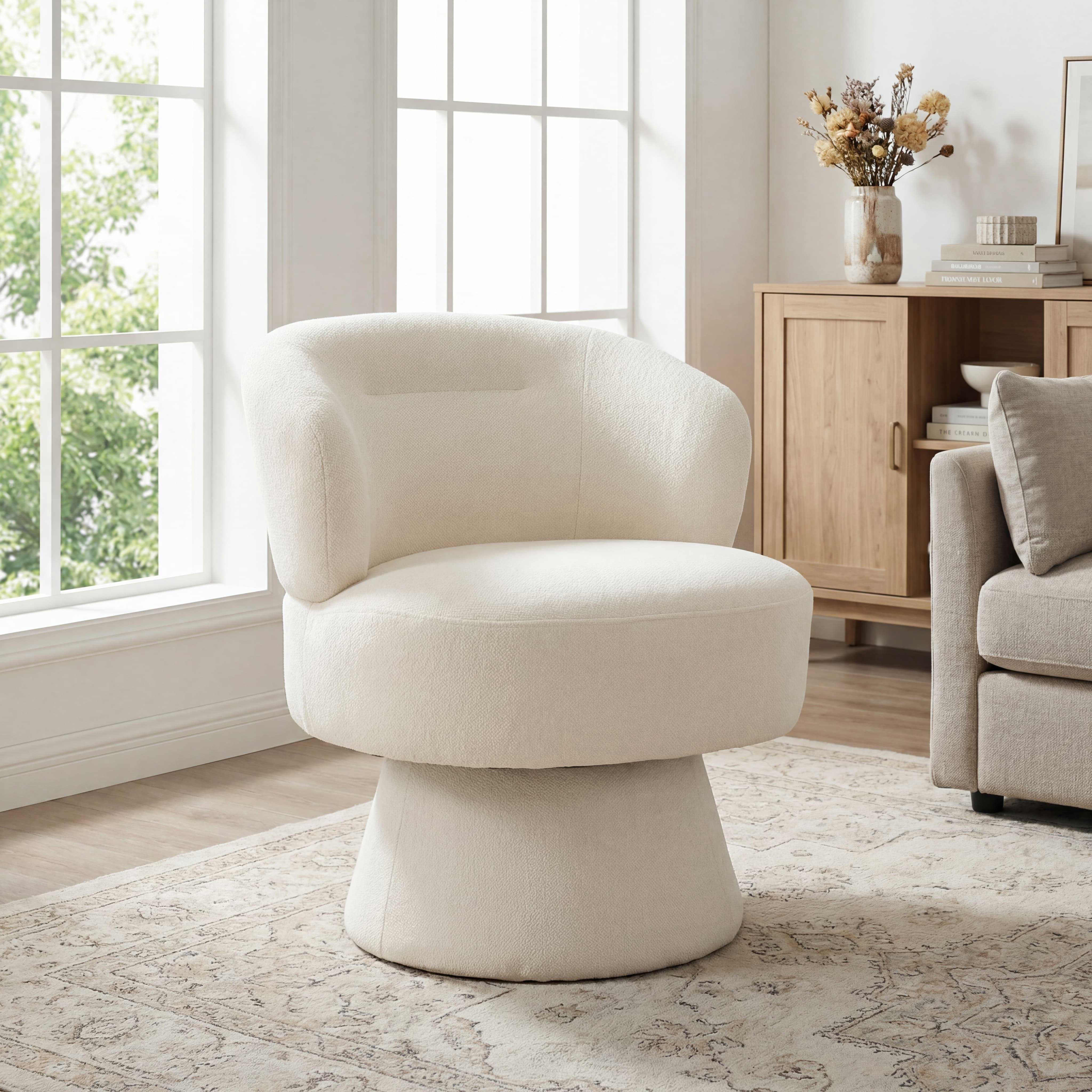 Modern Swivel Accent Chenille Armchair - 9918AC