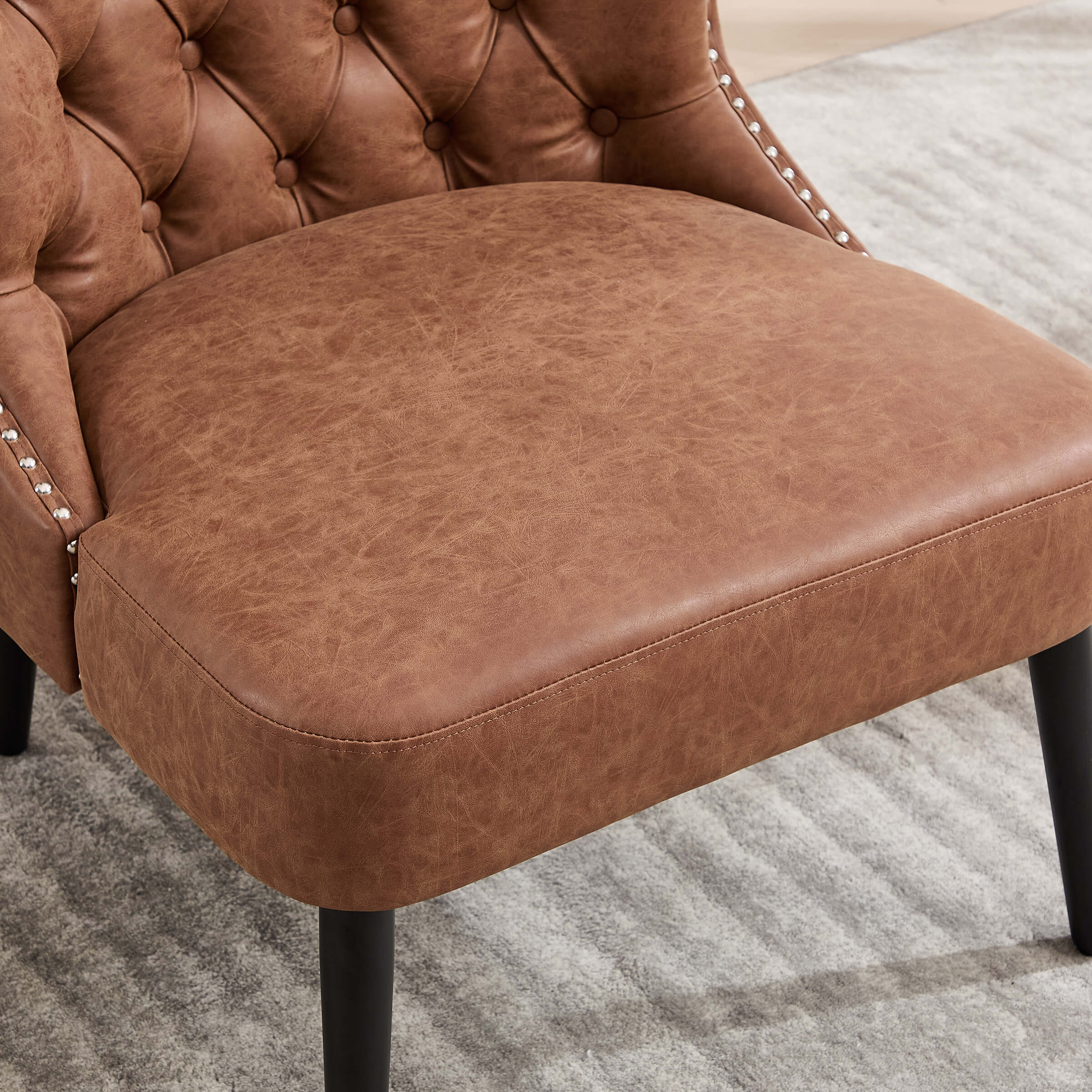 KMAX Slipper Chairs with Button Tufted Wingback - 2323AC