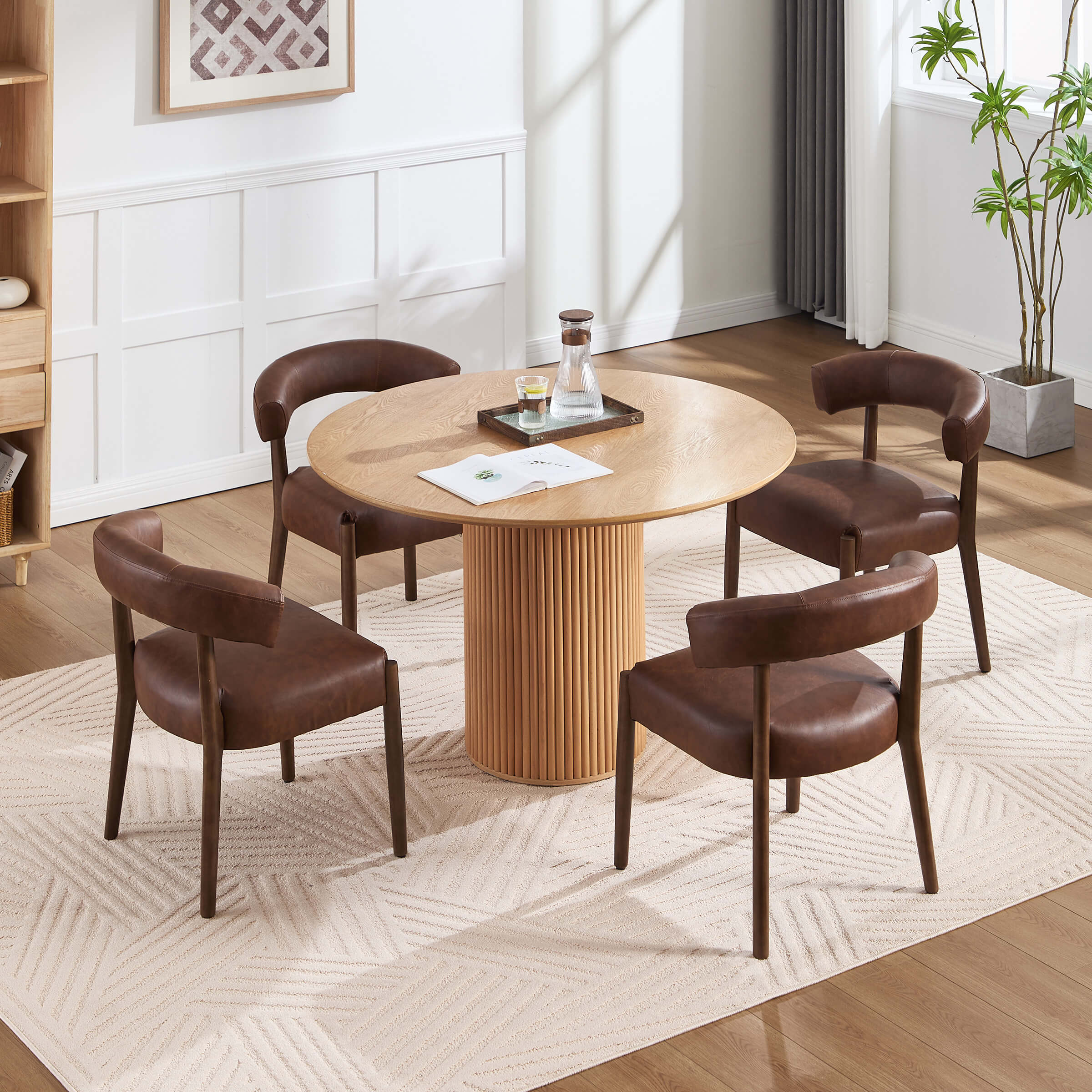Curved Open Back Kitchen Chairs Set of 2 - 10077DC