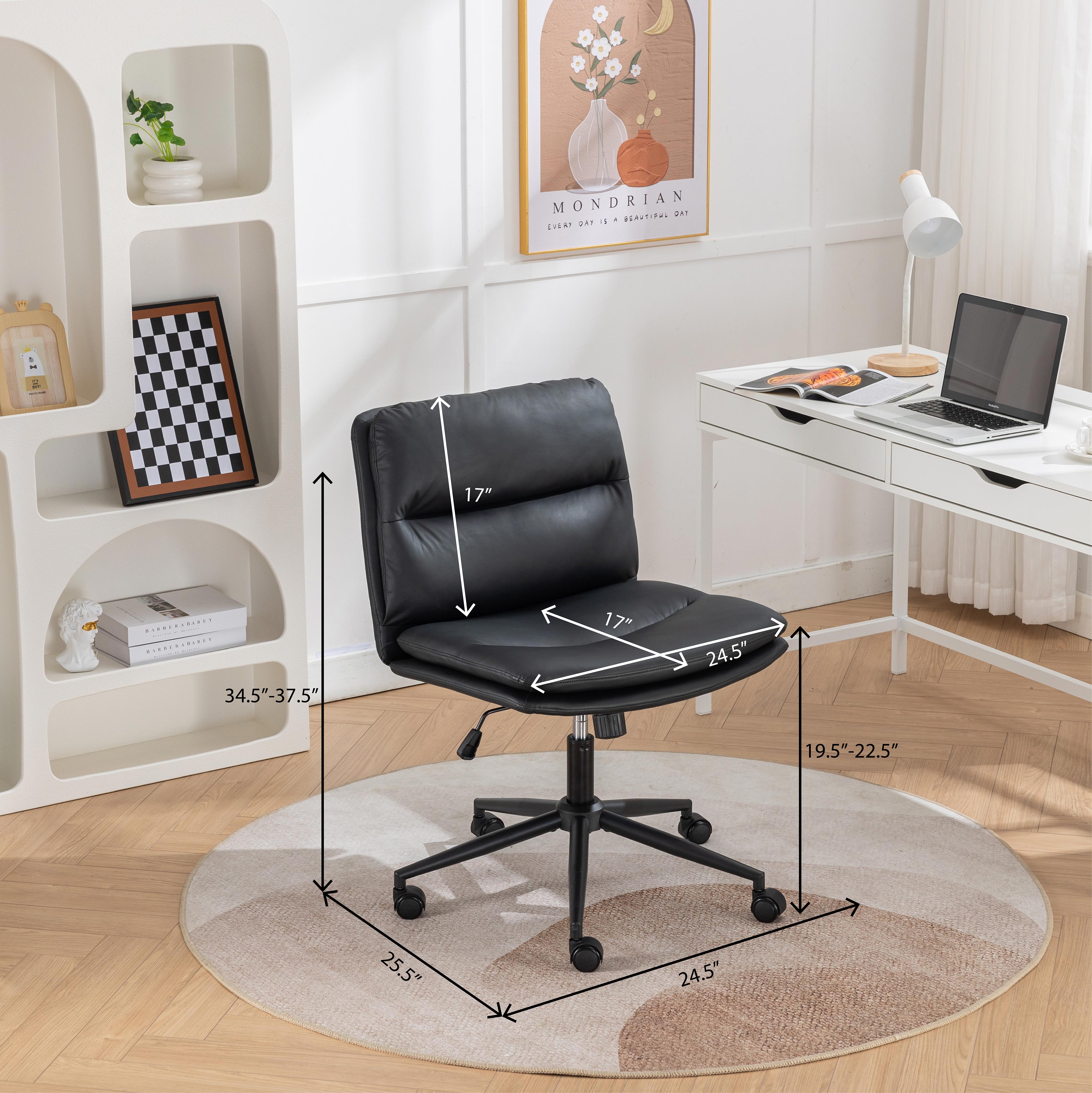 Adjustable Swivel Criss-Cross Chair with Wide Seat