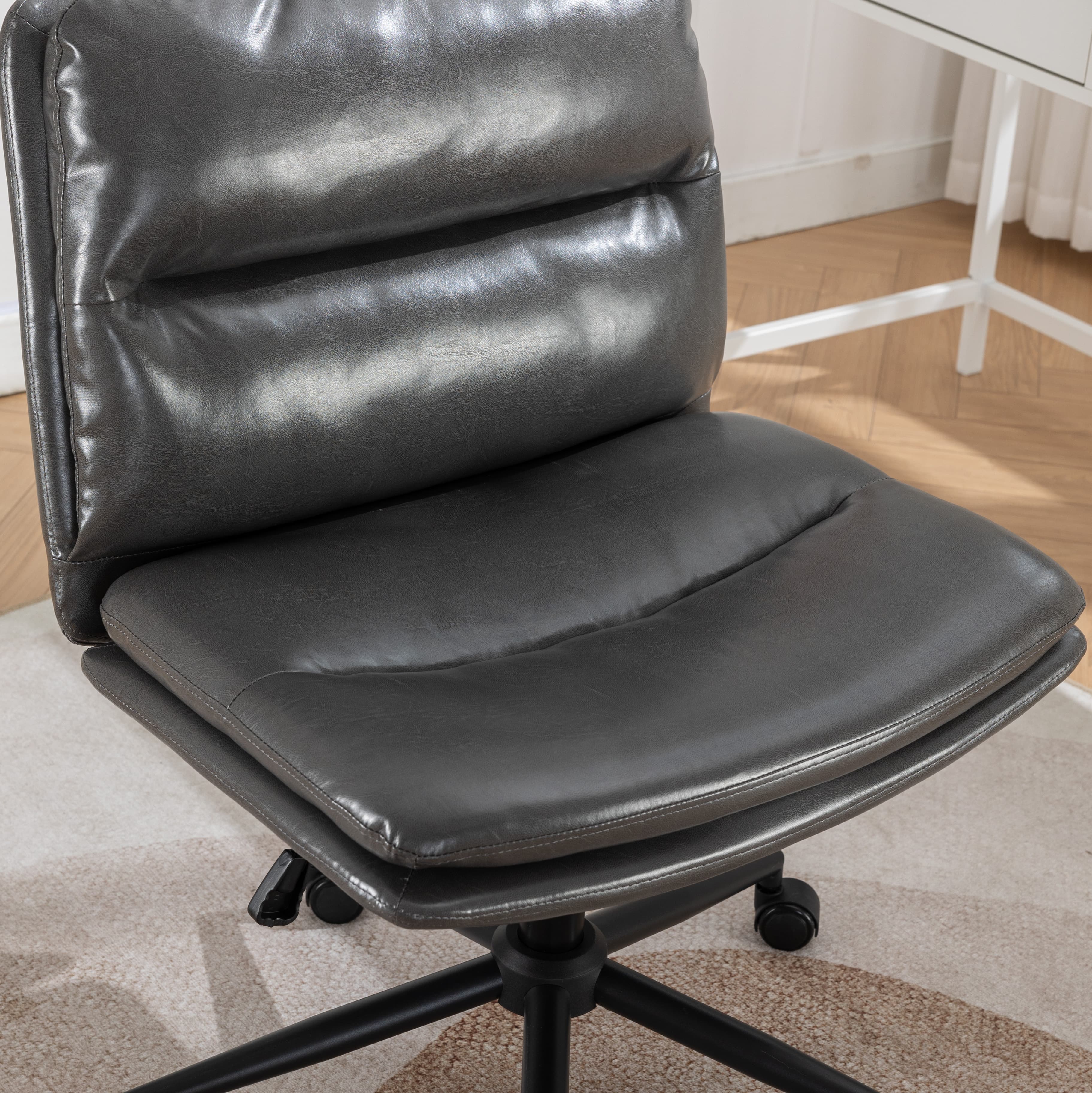 Adjustable Swivel Criss-Cross Chair with Wide Seat