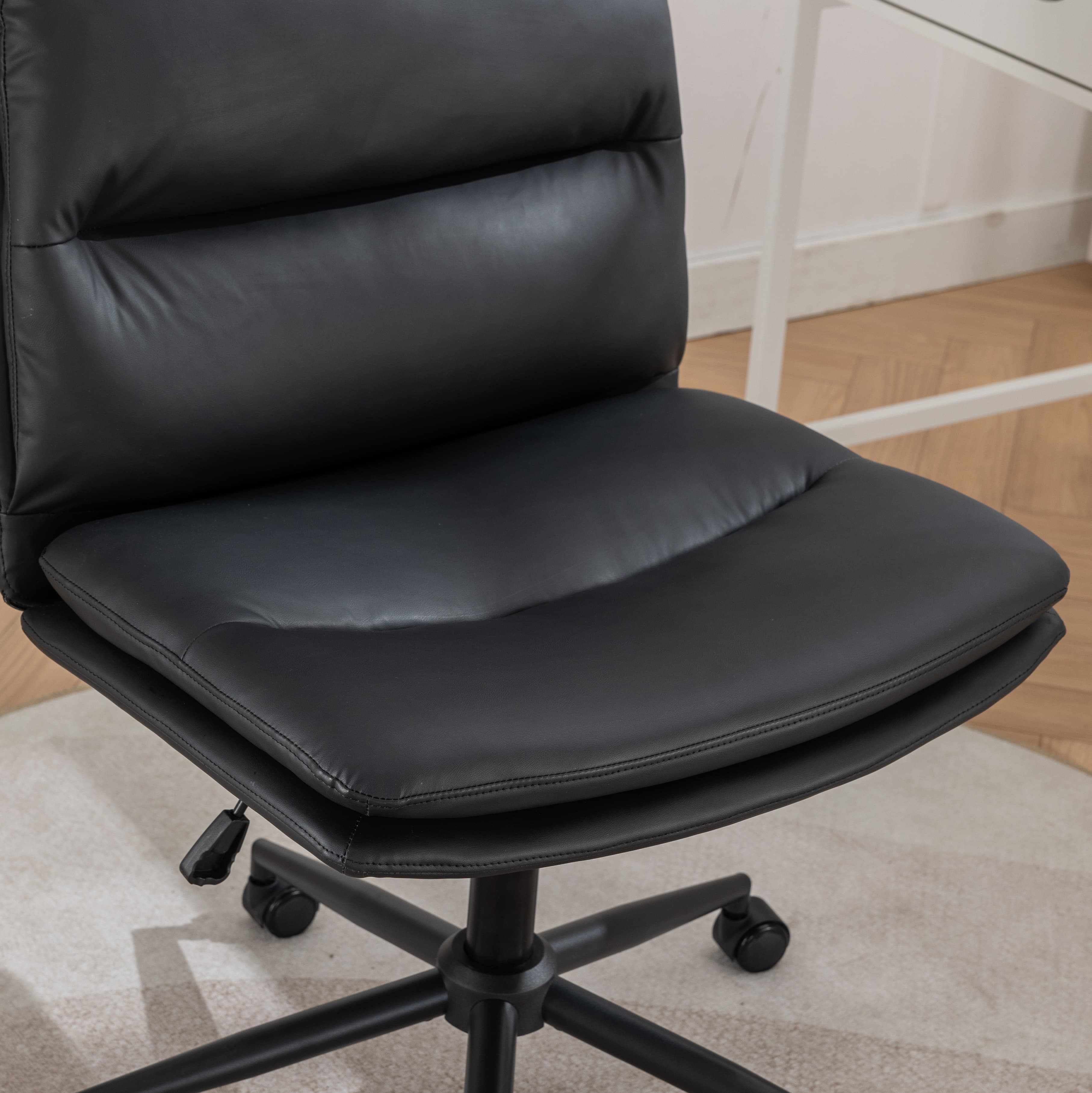 Adjustable Swivel Criss-Cross Chair with Wide Seat