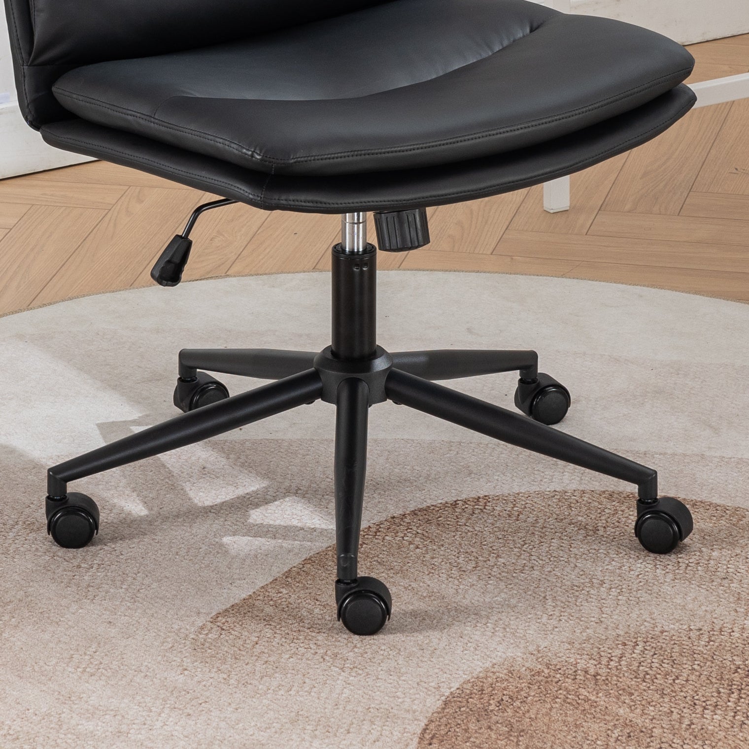 Adjustable Swivel Criss-Cross Chair with Wide Seat