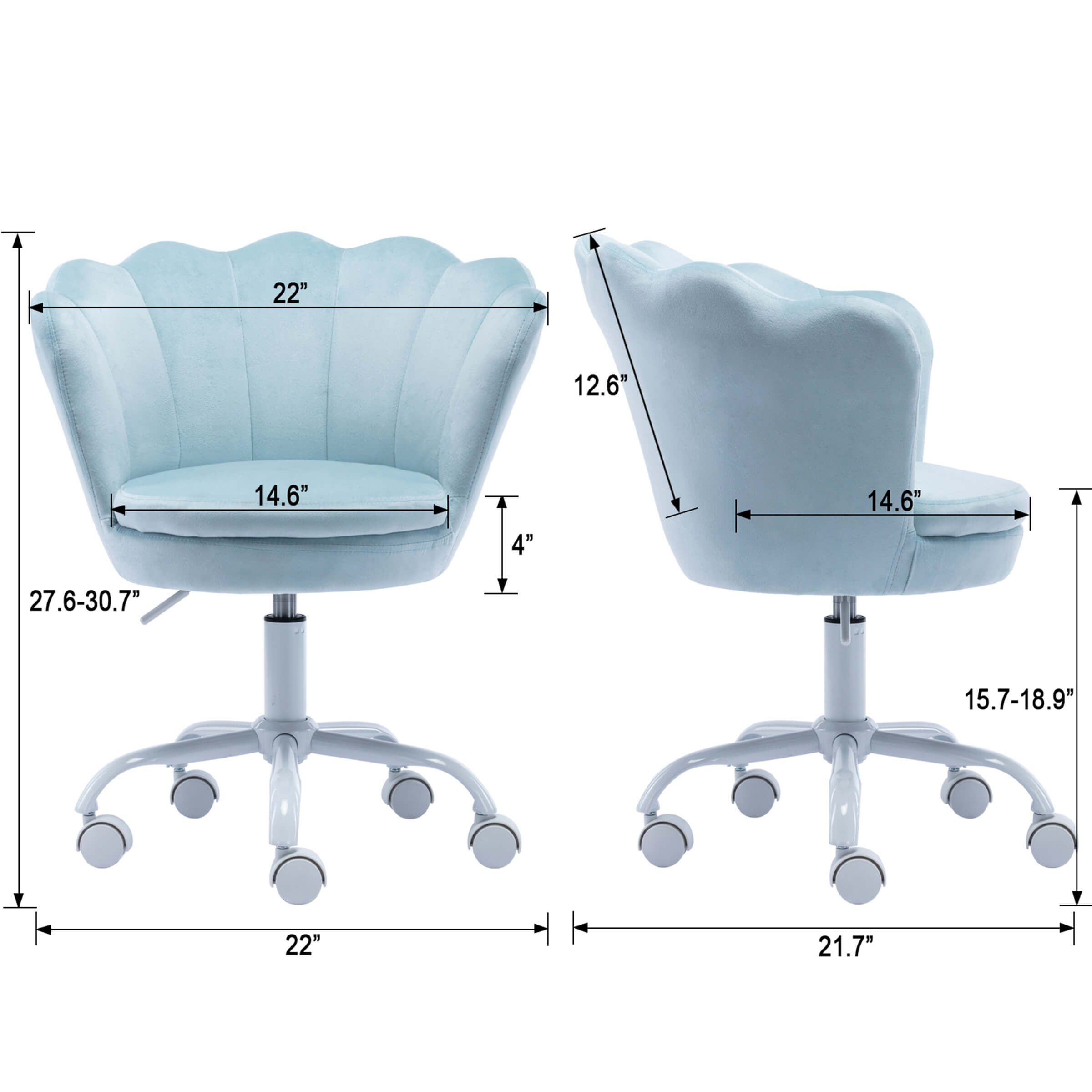 CIMOTA Adjustable Velvet Kids Desk Chair 1 PCS - 1342KC